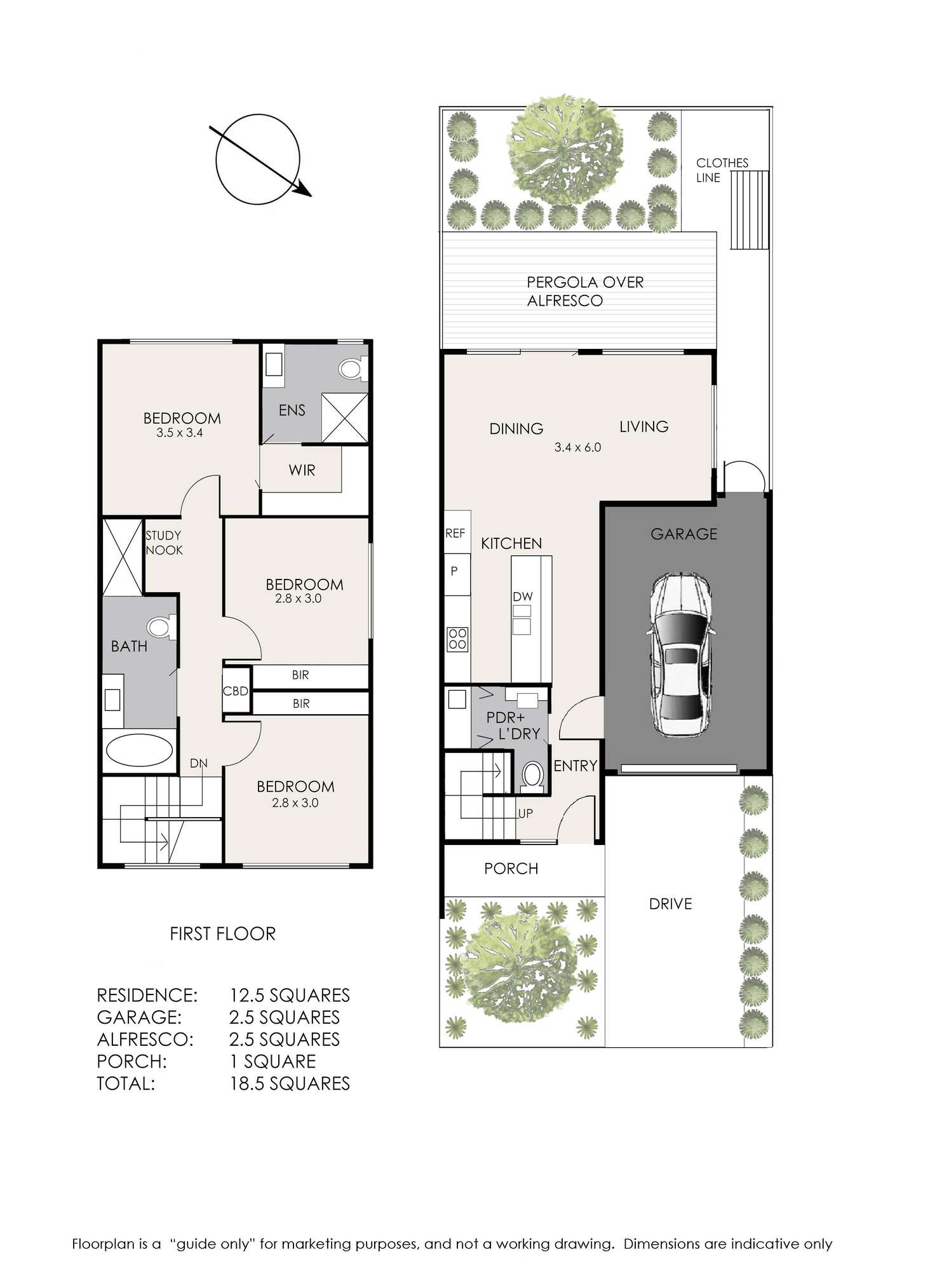 Floorplan of Homely townhouse listing, 15 Berry Avenue, Edithvale VIC 3196