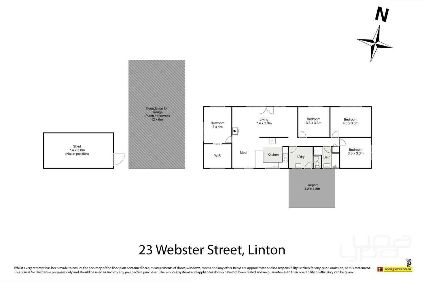 Floorplan of Homely house listing, 23 Webster Street, Linton VIC 3360
