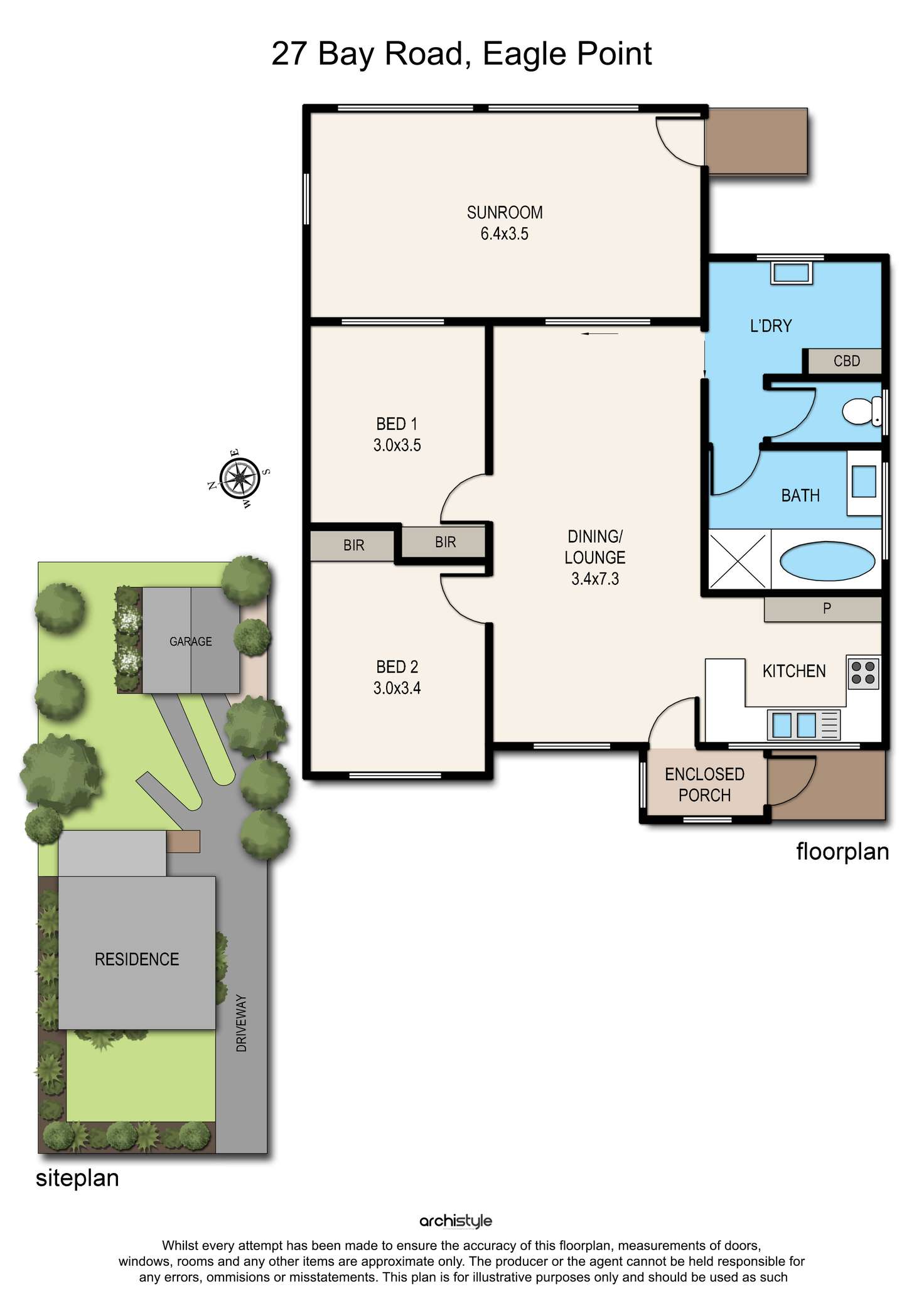 Floorplan of Homely house listing, 27 Bay Road, Eagle Point VIC 3878