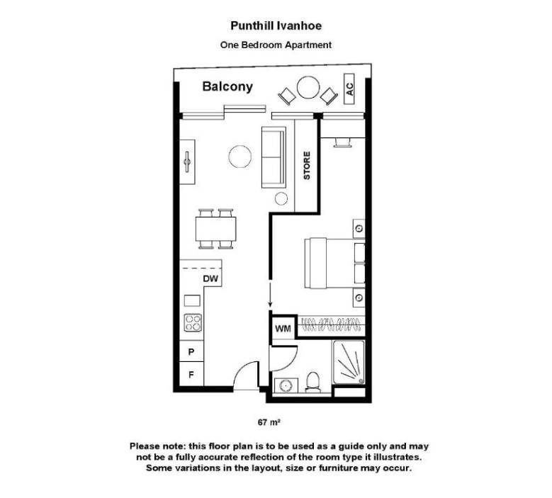 Floorplan of Homely apartment listing, b306/21 Bell Street, Ivanhoe VIC 3079