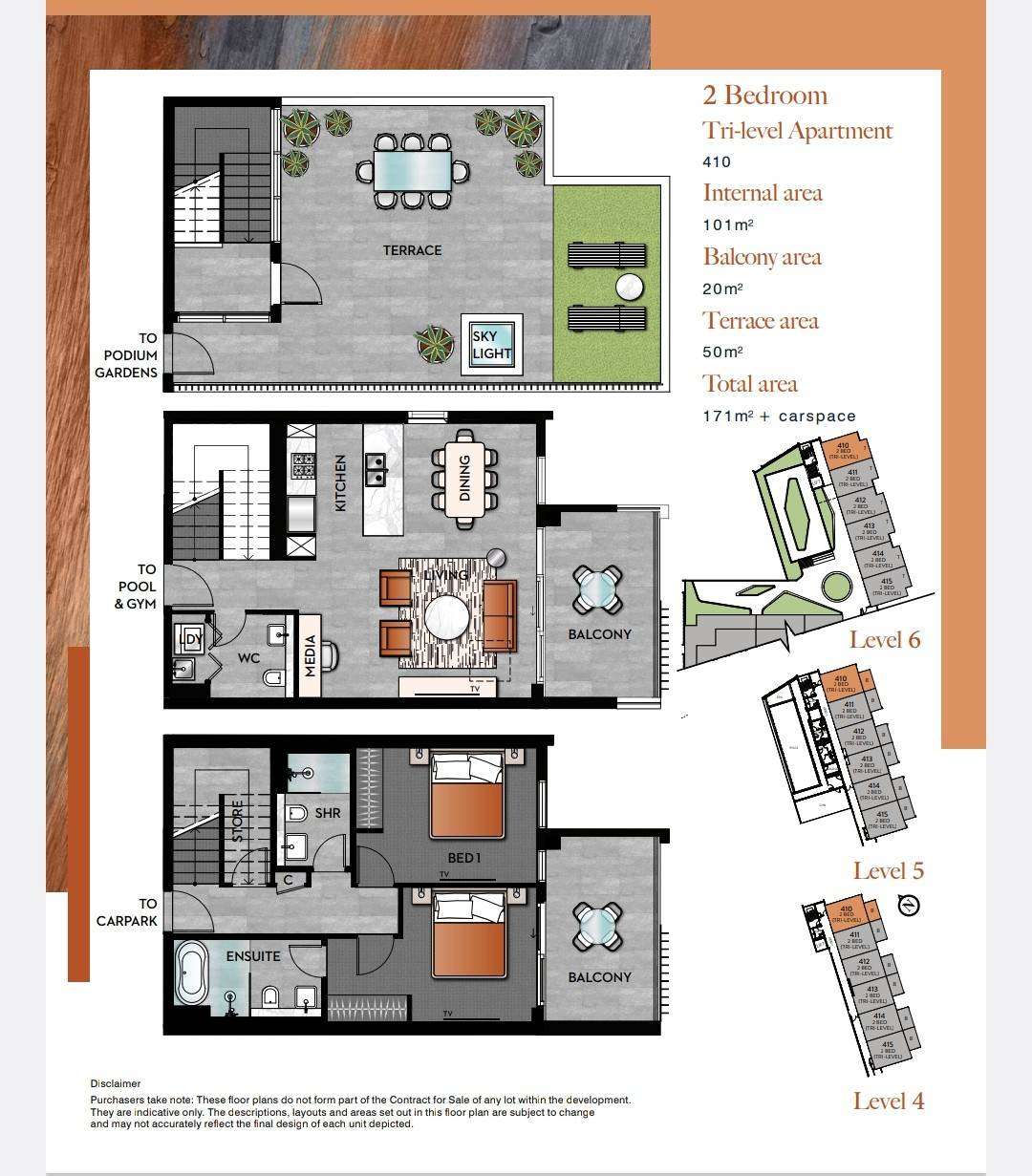 Floorplan of Homely townhouse listing, 410/110 Talavera Road, Macquarie Park NSW 2113