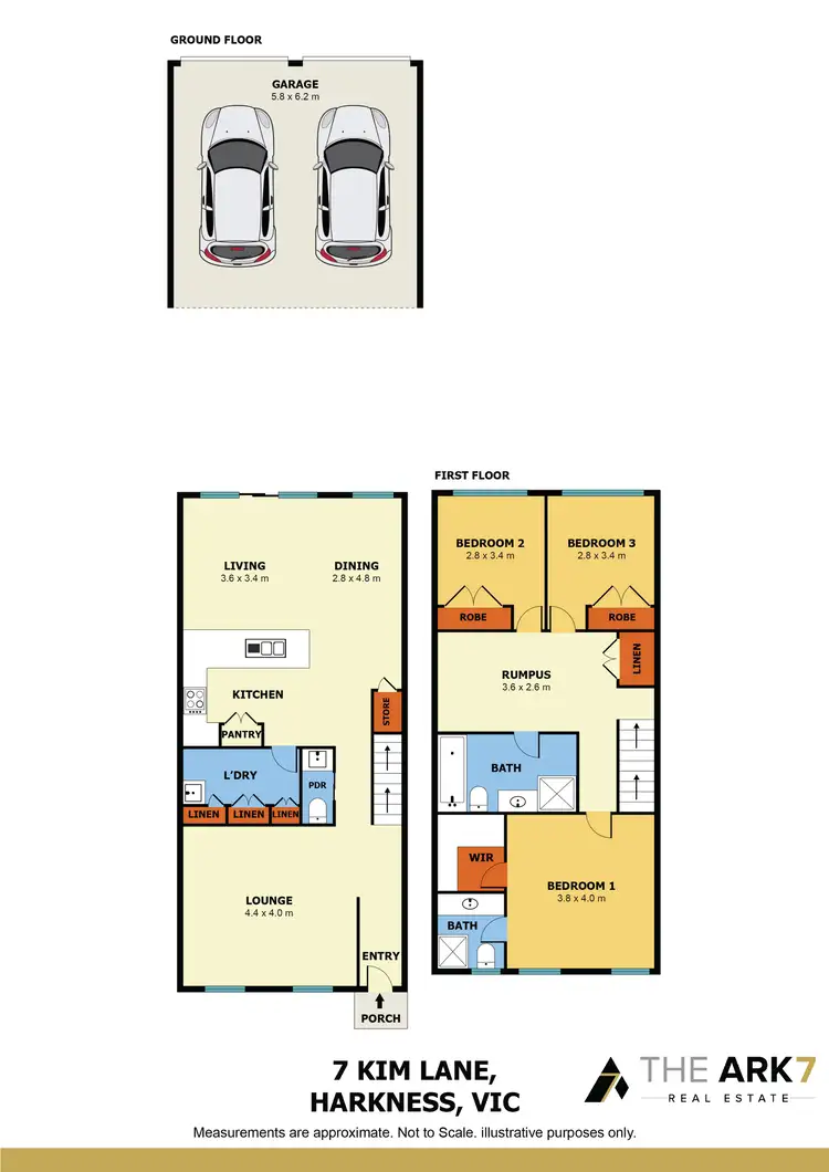 Floorplan of Homely townhouse listing, 7 Kim Lane, Harkness VIC 3337