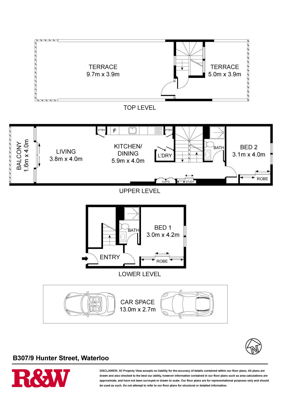 Floorplan of Homely apartment listing, B307/9 Hunter Street, Waterloo NSW 2017