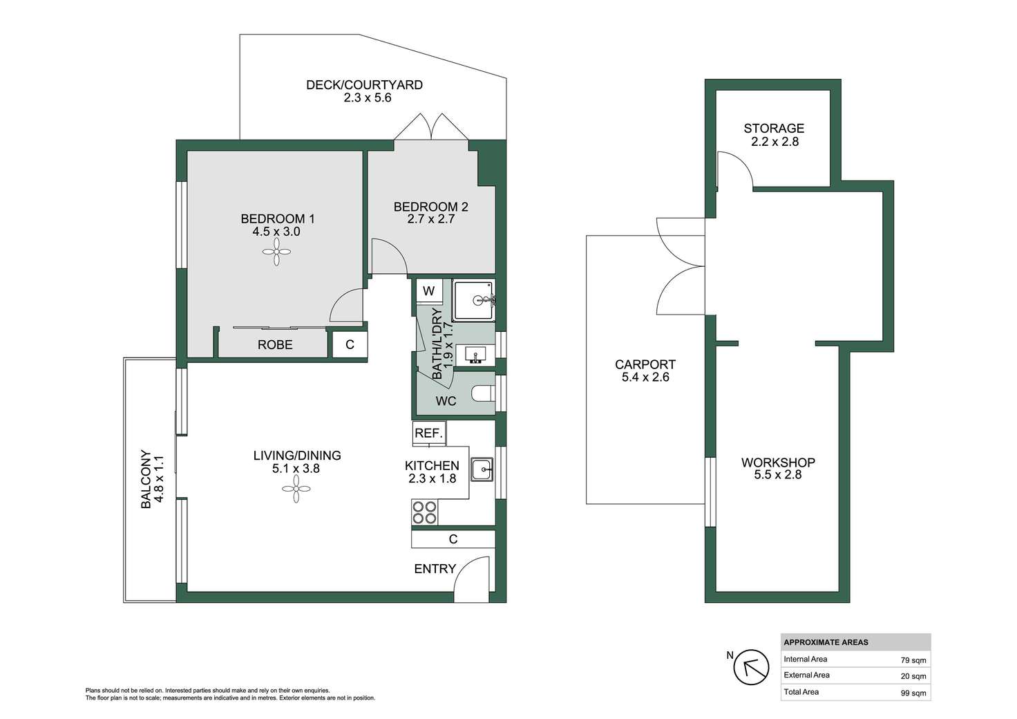 Floorplan of Homely unit listing, 9/65 Nesca Parade, The Hill NSW 2300