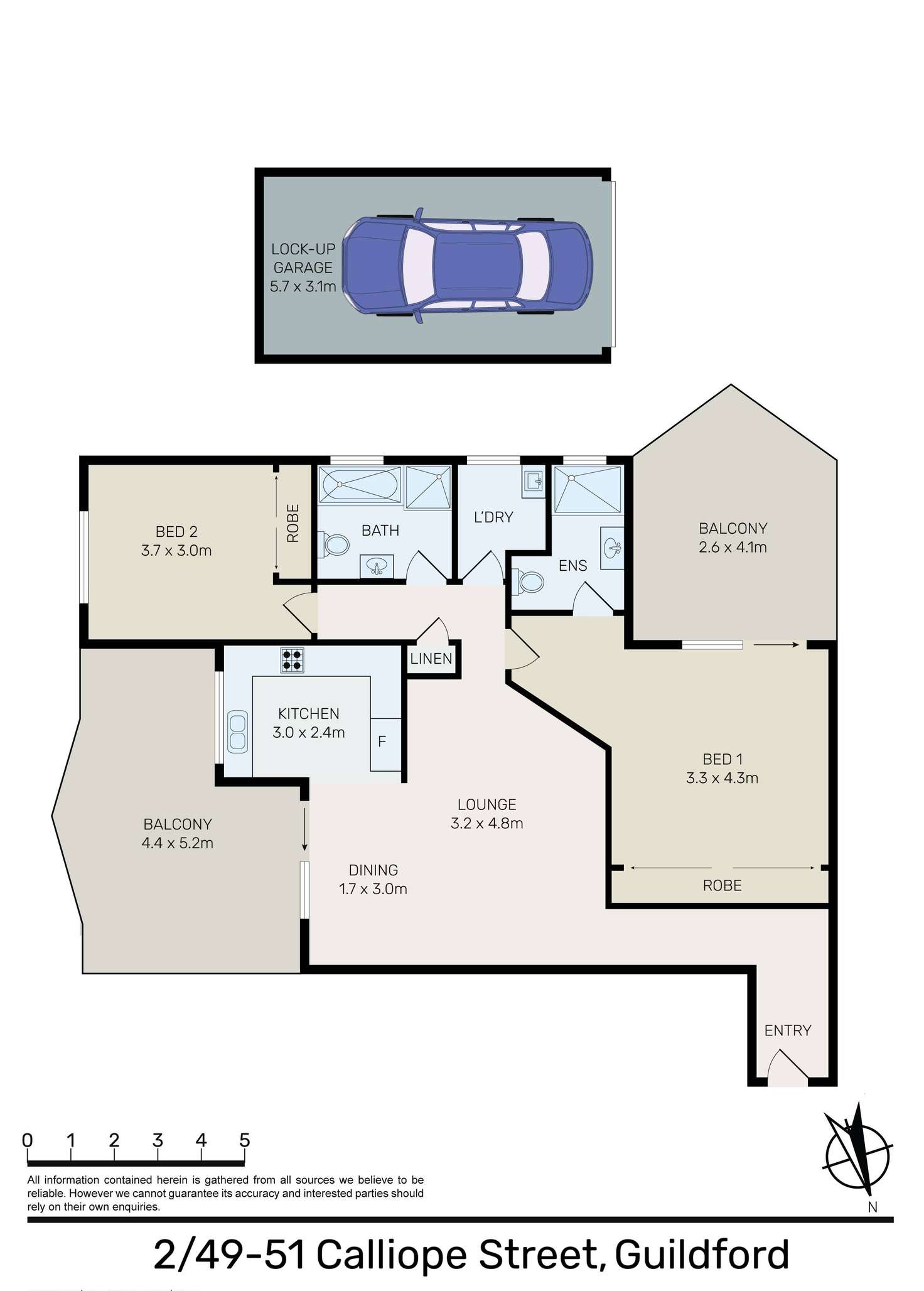 Floorplan of Homely unit listing, 2/49-51 Calliope Street, Guildford NSW 2161