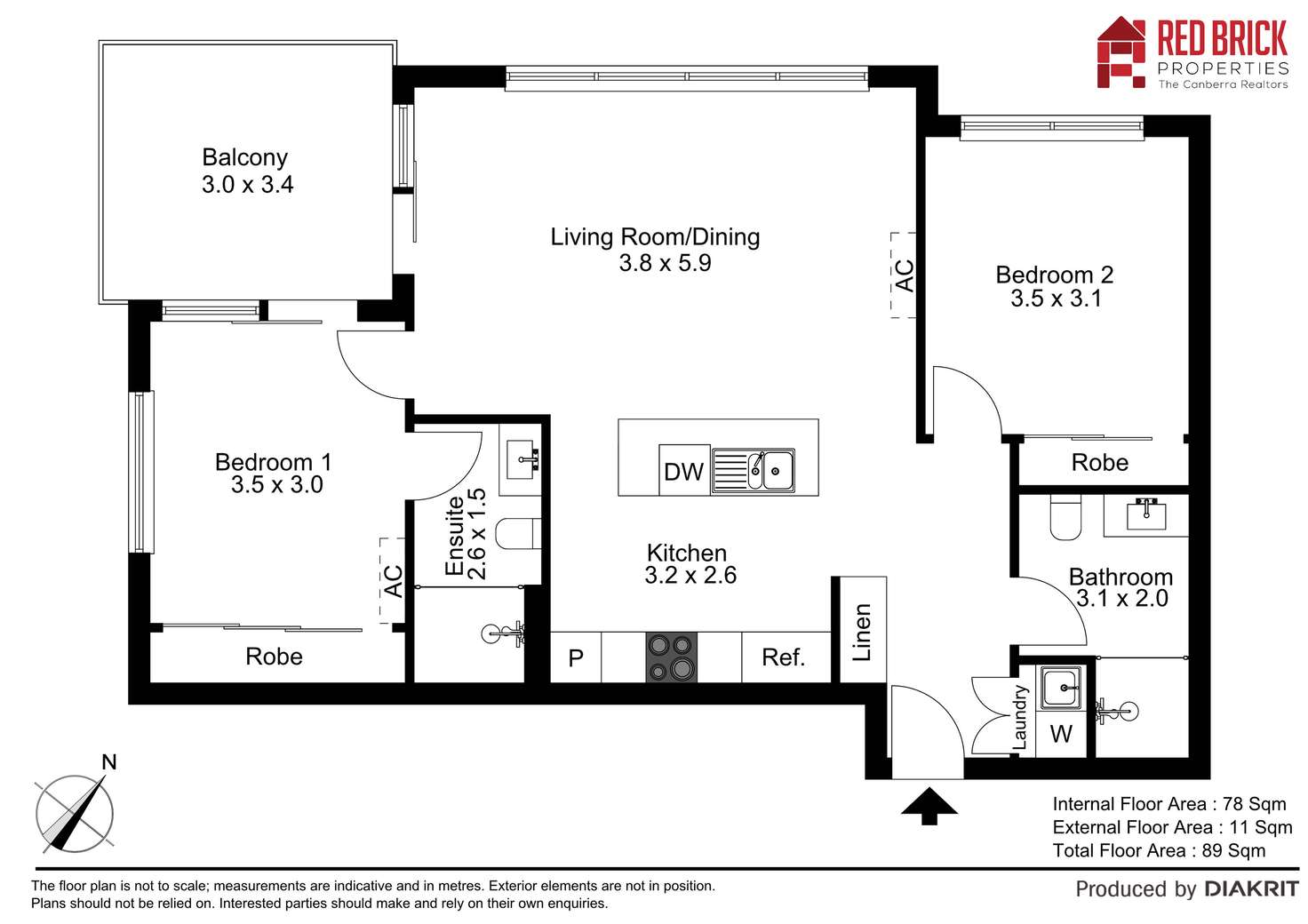 Floorplan of Homely apartment listing, 18/120 John Gorton Drive, Coombs ACT 2611