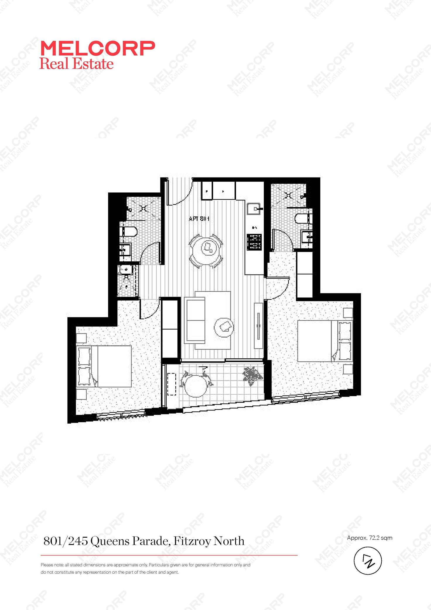 Floorplan of Homely apartment listing, 01/245 Queens Parade, Fitzroy North VIC 3068