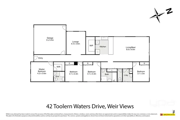 Floorplan of Homely house listing, 42 Toolern Waters Drive, Weir Views VIC 3338