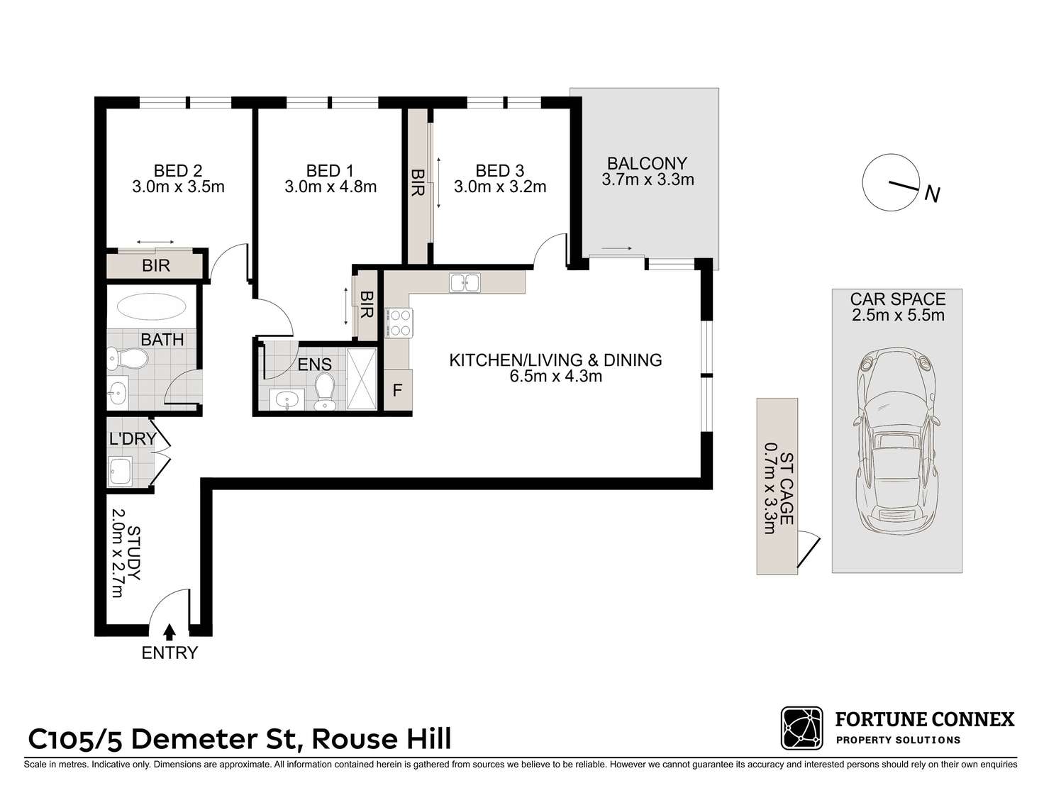 Floorplan of Homely apartment listing, C105/5 Demeter Street, Rouse Hill NSW 2155