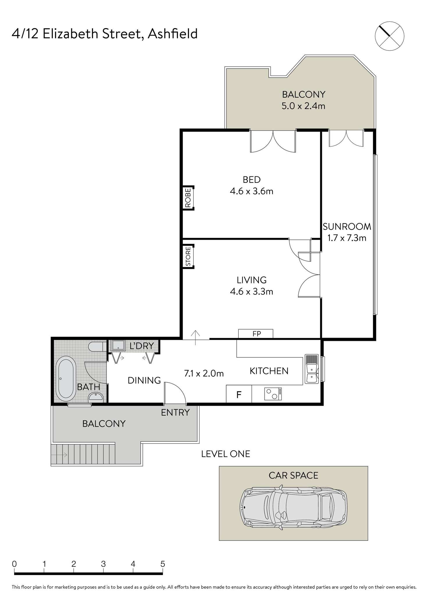 Floorplan of Homely apartment listing, 4/12 Elizabeth Street, Ashfield NSW 2131