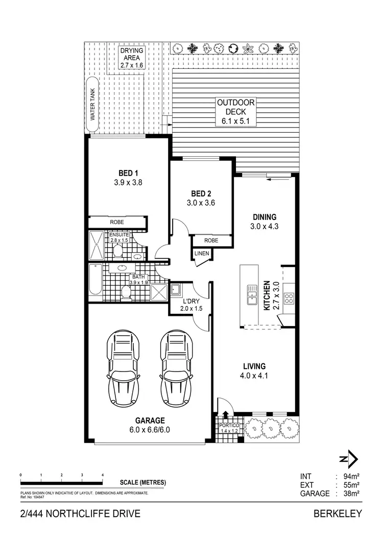 Floorplan of Homely villa listing, 2/444 Northcliffe Drive, Berkeley NSW 2506