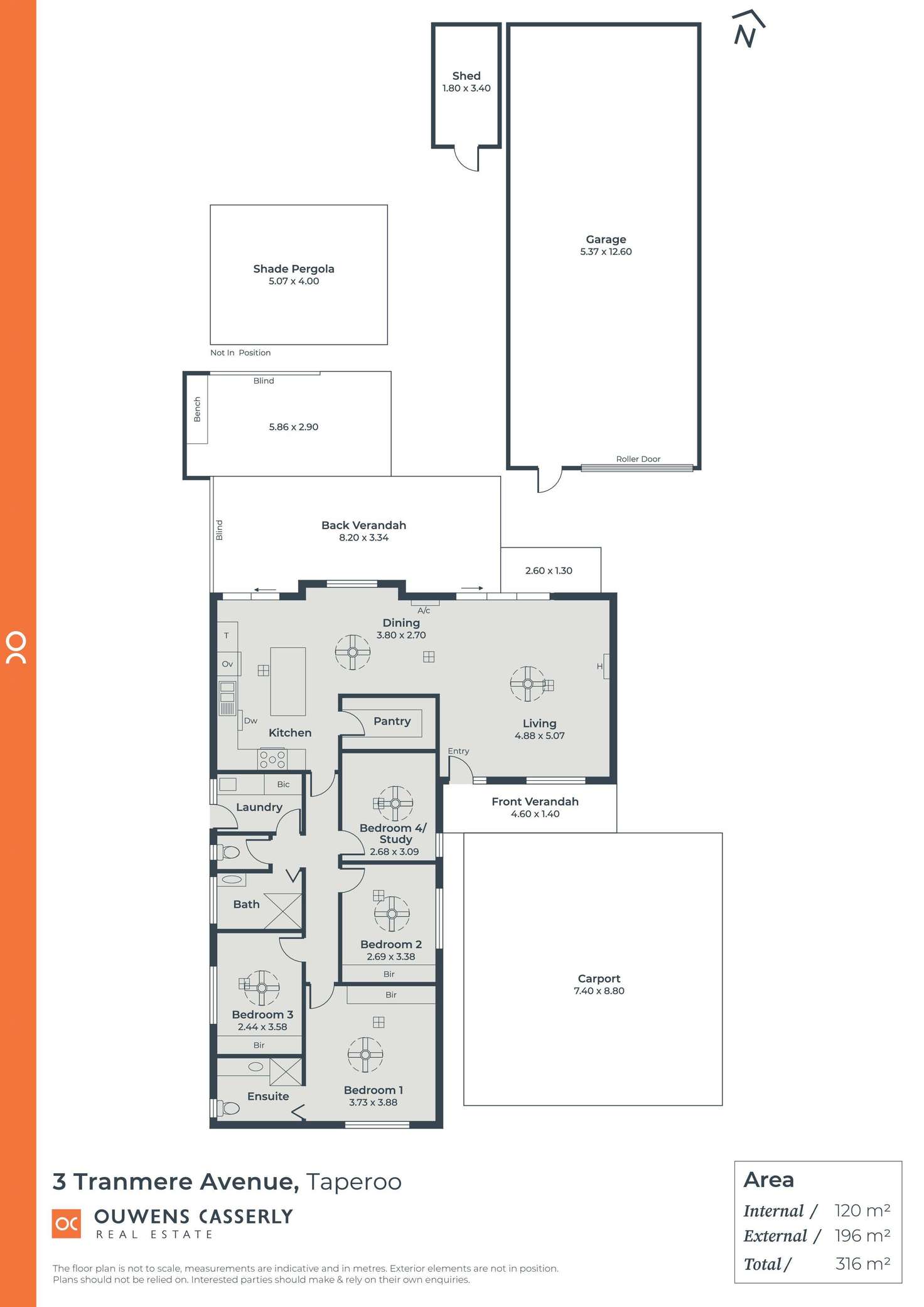 Floorplan of Homely house listing, 3 Tranmere Avenue, Taperoo SA 5017