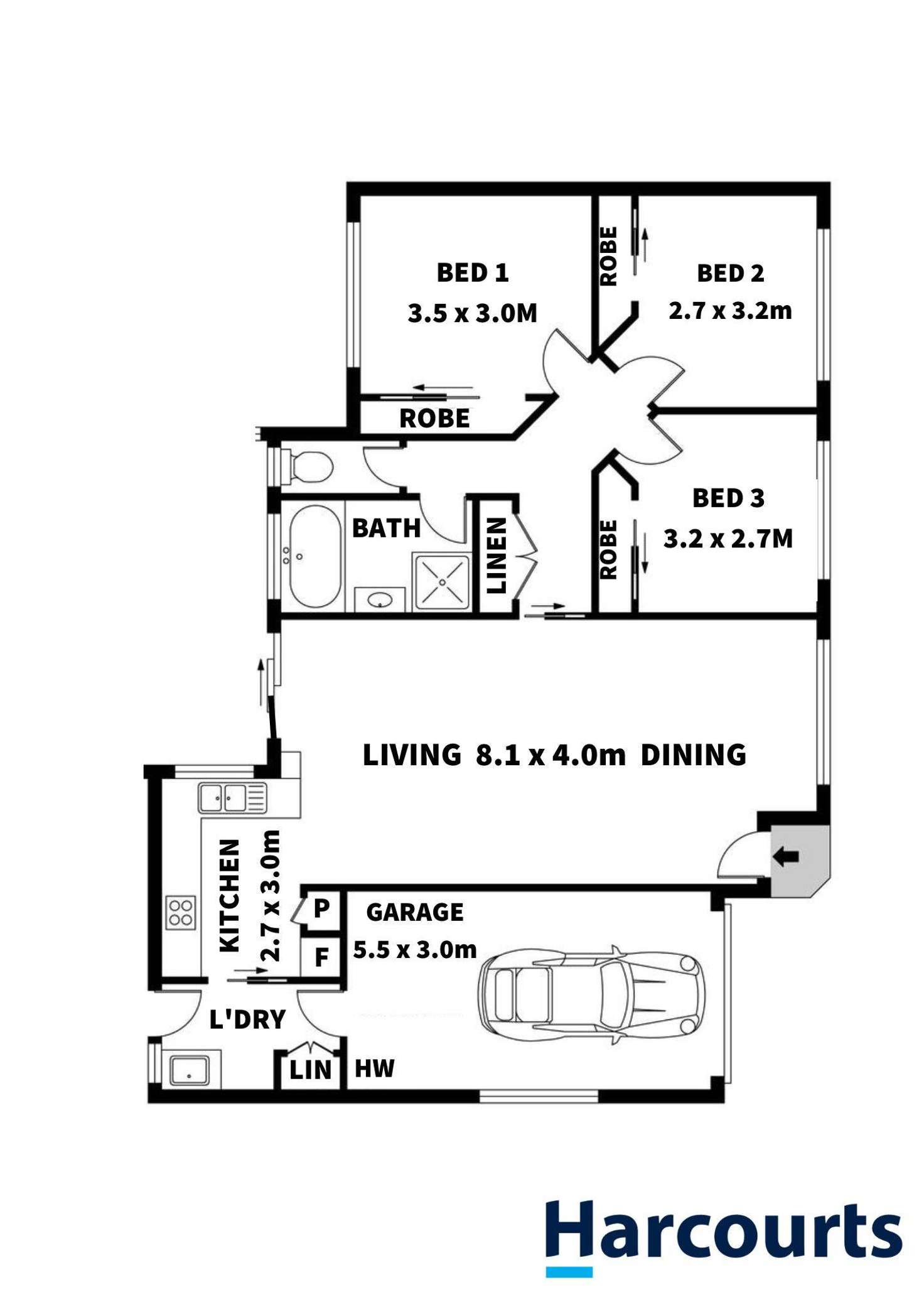 Floorplan of Homely villa listing, 5/11 Cameron Street, Wauchope NSW 2446