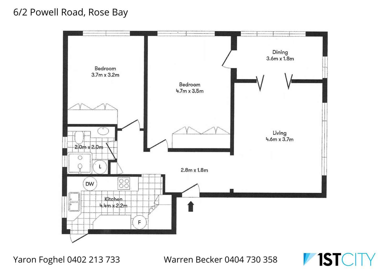 Floorplan of Homely apartment listing, 6/2 Powell Road, Rose Bay NSW 2029