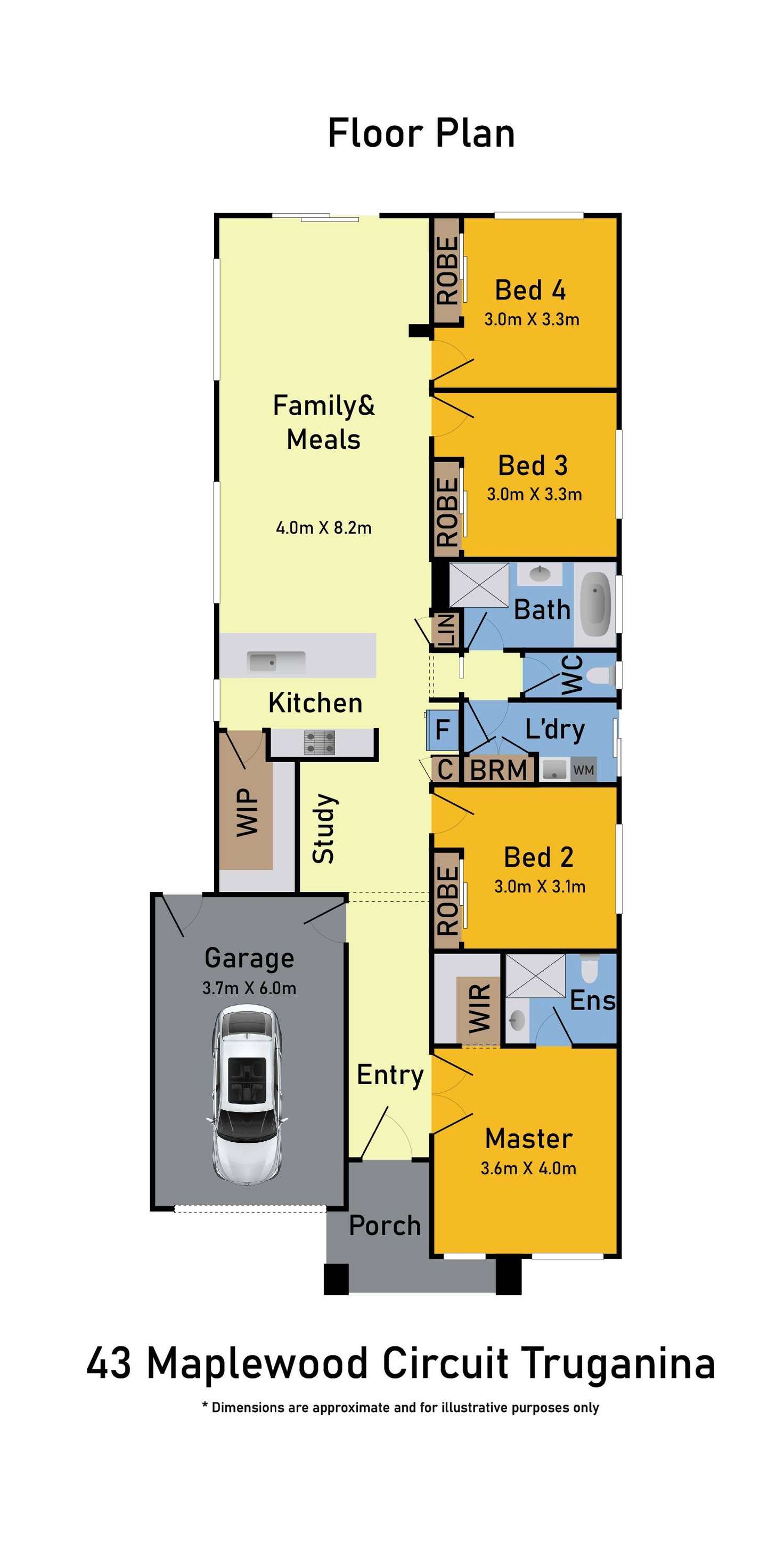 Floorplan of Homely house listing, 43 Maplewood Circuit, Truganina VIC 3029