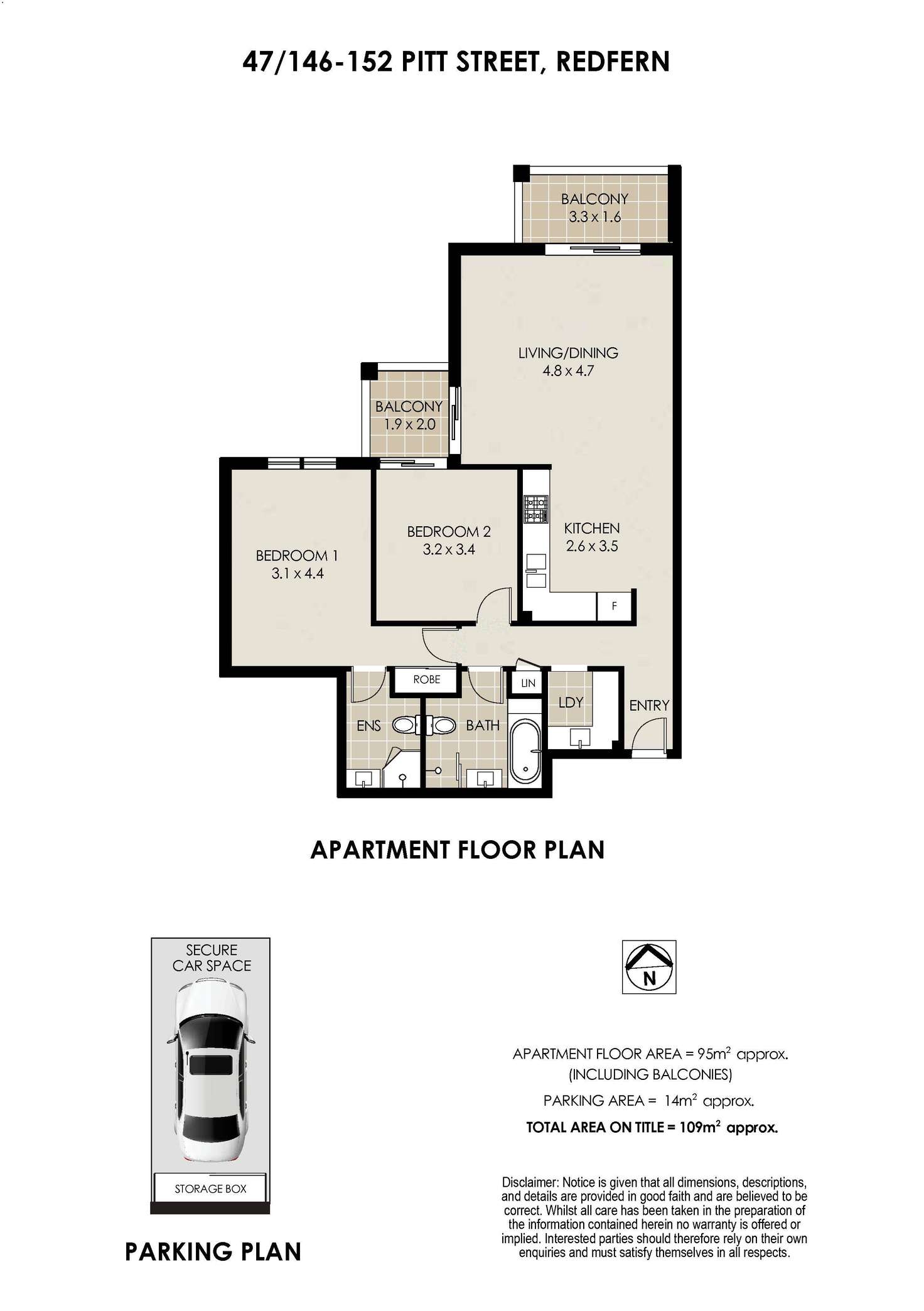 Floorplan of Homely apartment listing, 47/146 Pitt Street, Redfern NSW 2016