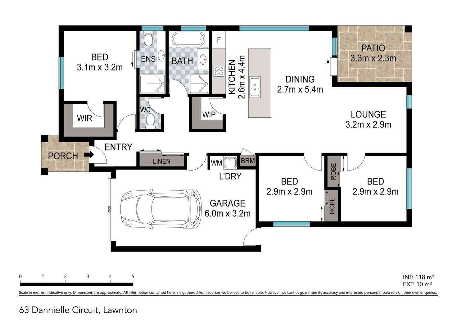 Floorplan of Homely house listing, 63 Dannielle Circuit, Lawnton QLD 4501