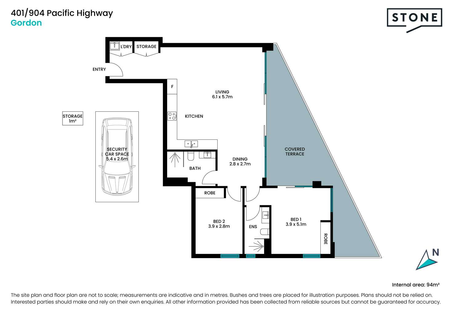 Floorplan of Homely apartment listing, 401/904-914 Pacific Highway, Gordon NSW 2072