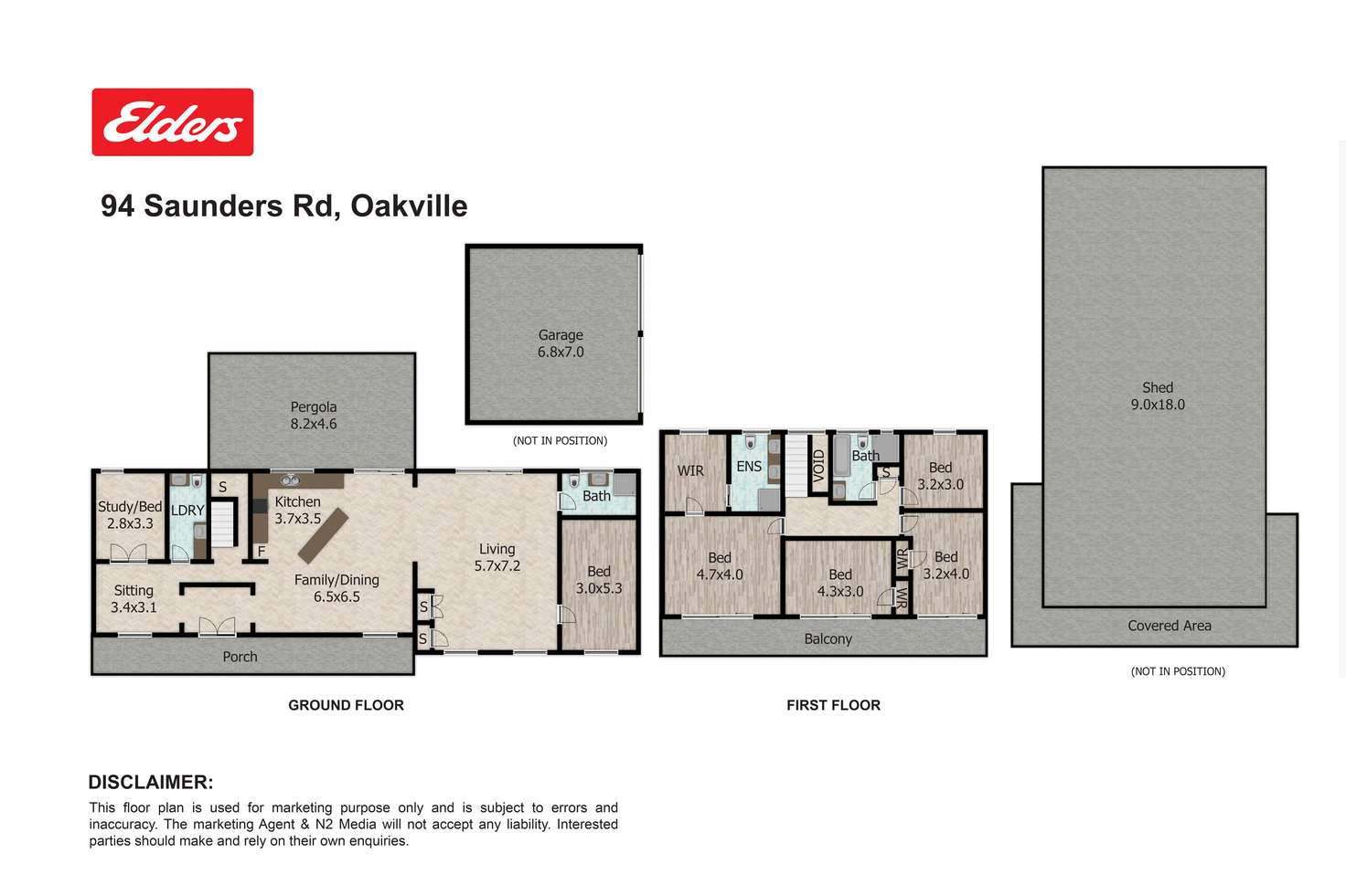 Floorplan of Homely acreageSemiRural listing, 94 Saunders Road, Oakville NSW 2765