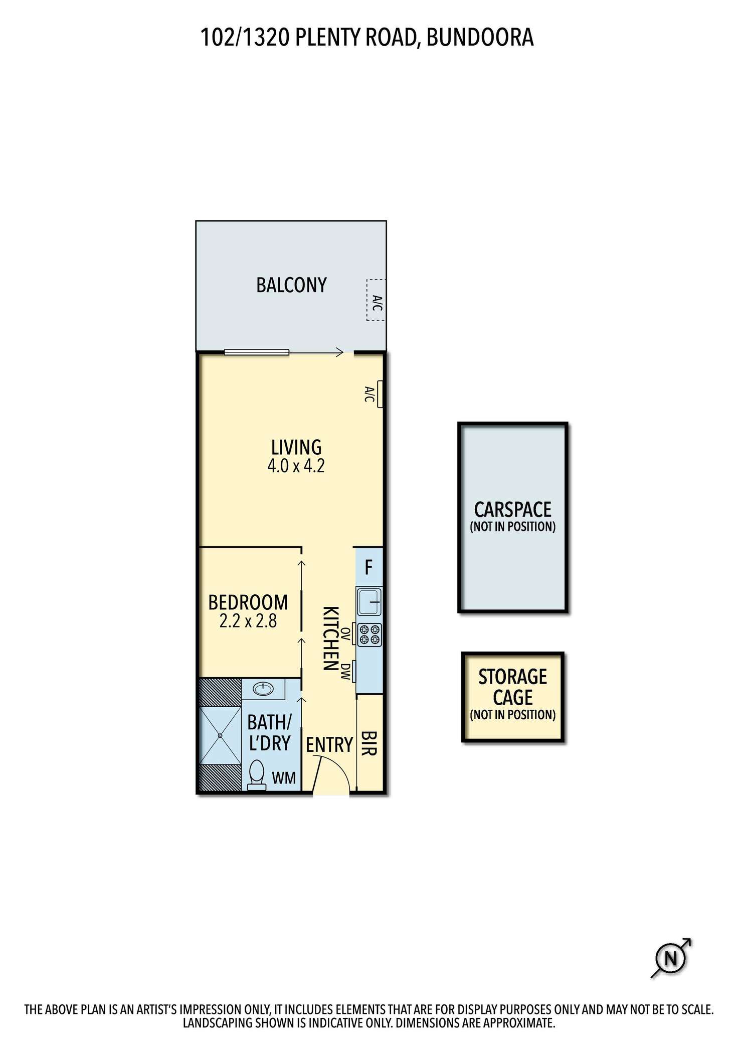 Floorplan of Homely apartment listing, 102/1320 Plenty Road, Bundoora VIC 3083