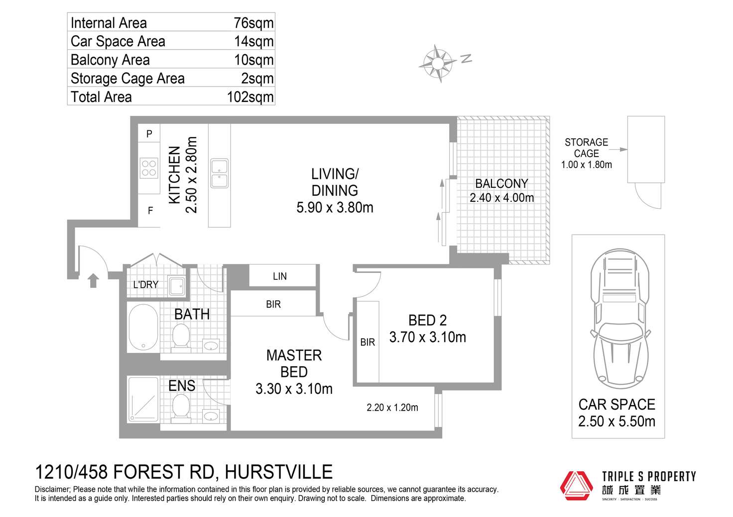 Floorplan of Homely apartment listing, 1210/458 Forest Road, Hurstville NSW 2220