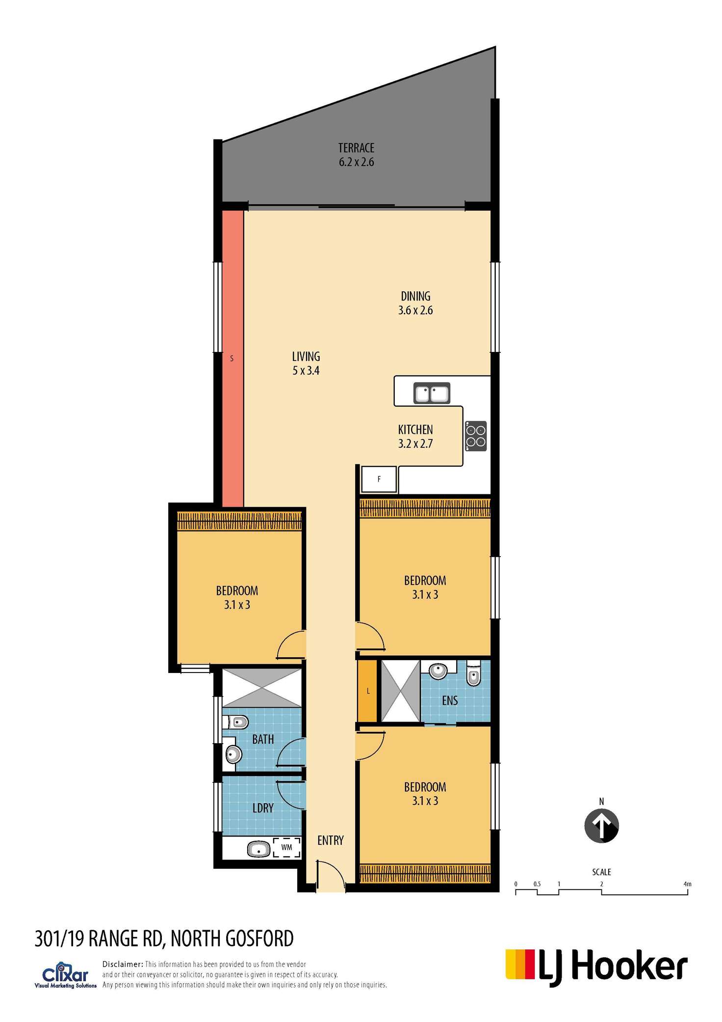 Floorplan of Homely unit listing, 301/19 Range Road, North Gosford NSW 2250