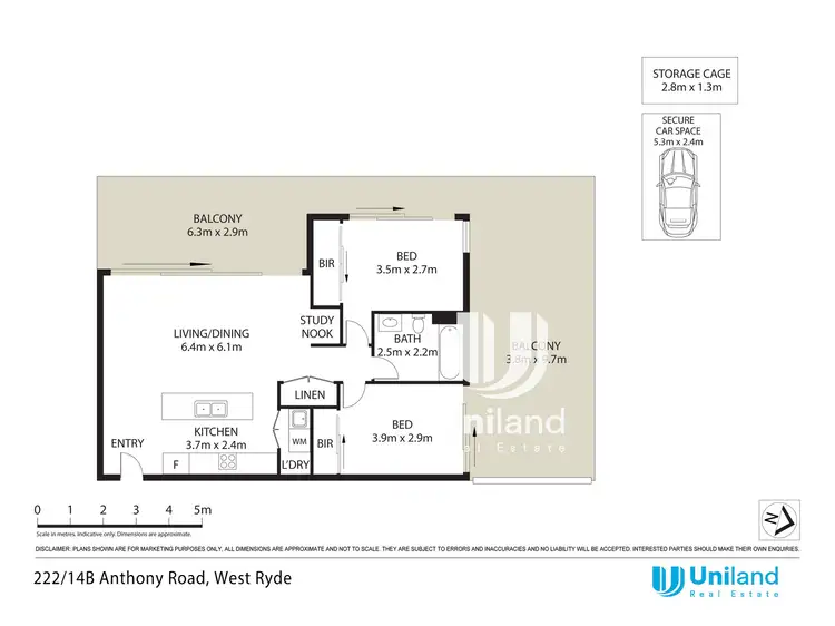 Floorplan of Homely apartment listing, 222/14B Anthony Road, West Ryde NSW 2114