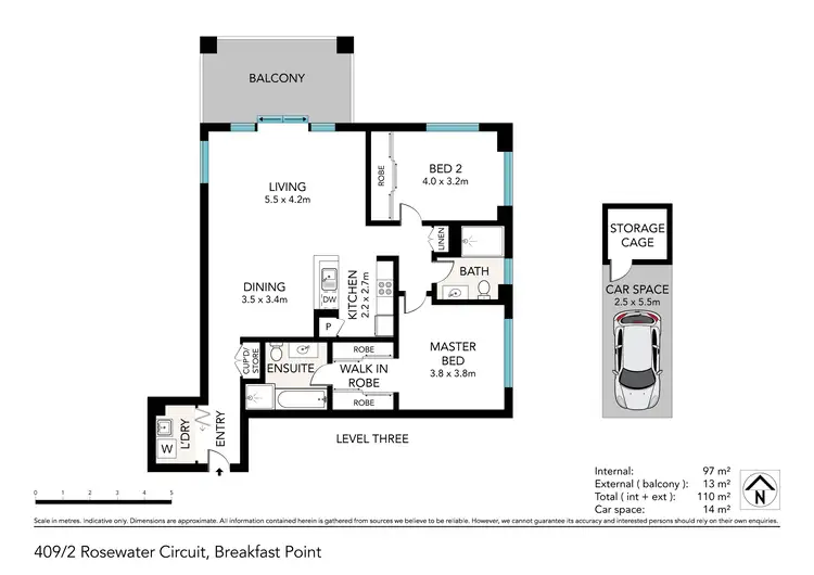 Floorplan of Homely apartment listing, 409/2 Rosewater Circuit, Breakfast Point NSW 2137
