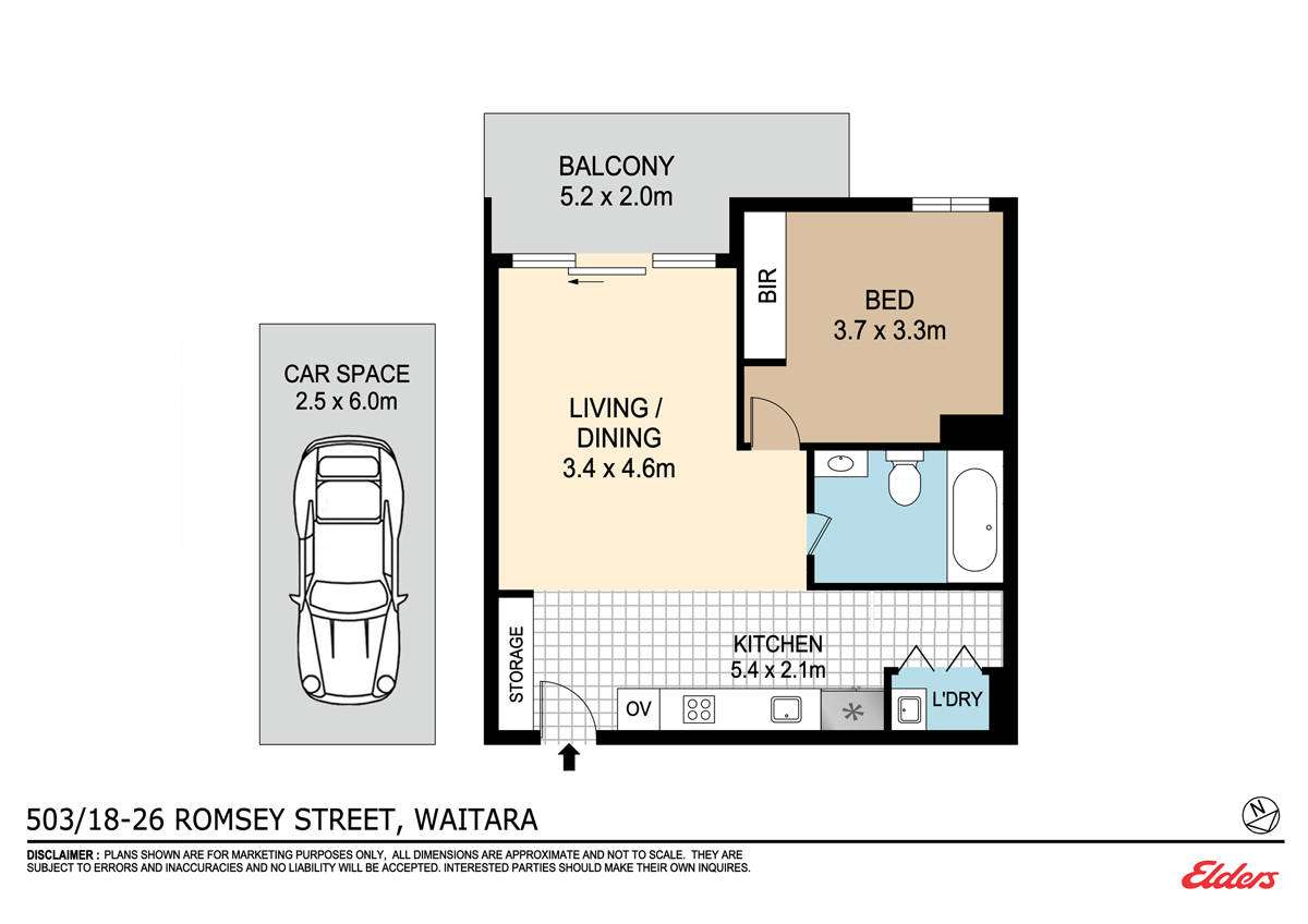 Floorplan of Homely apartment listing, 503/18-26 Romsey Street, Waitara NSW 2077
