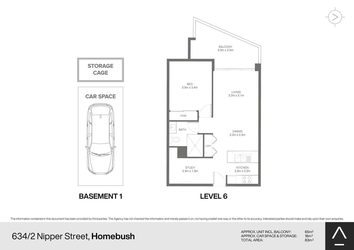 Floorplan of Homely apartment listing, 634/2 Nipper Street, Homebush NSW 2140