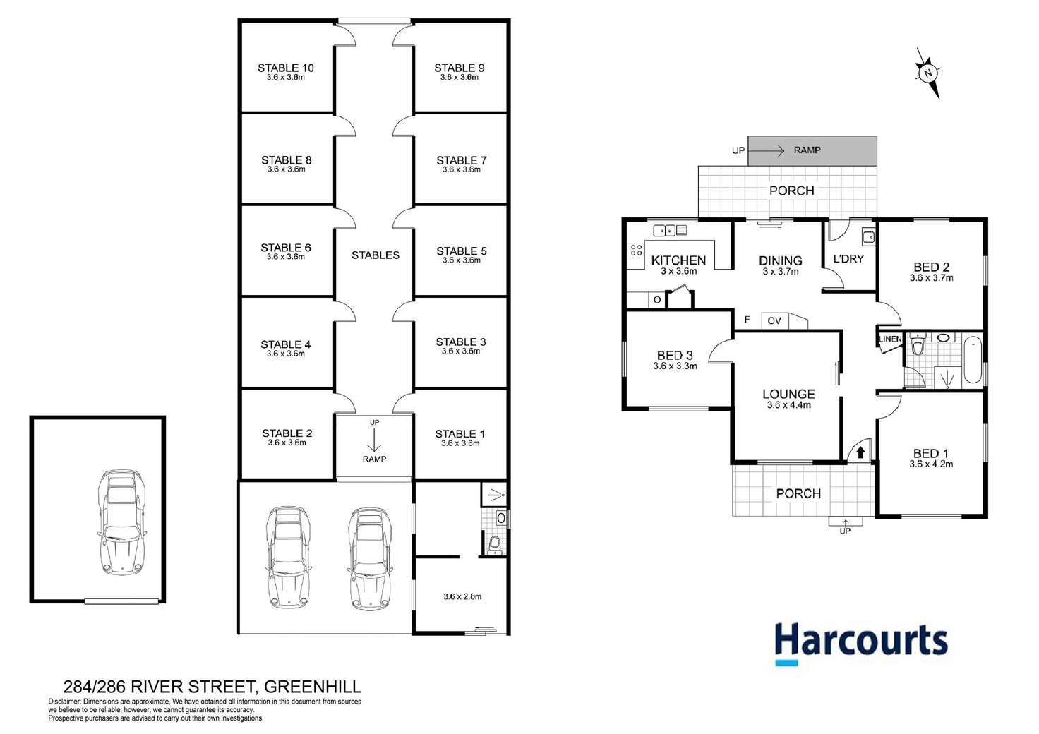 Floorplan of Homely acreageSemiRural listing, 284-286 River Street, Greenhill NSW 2440