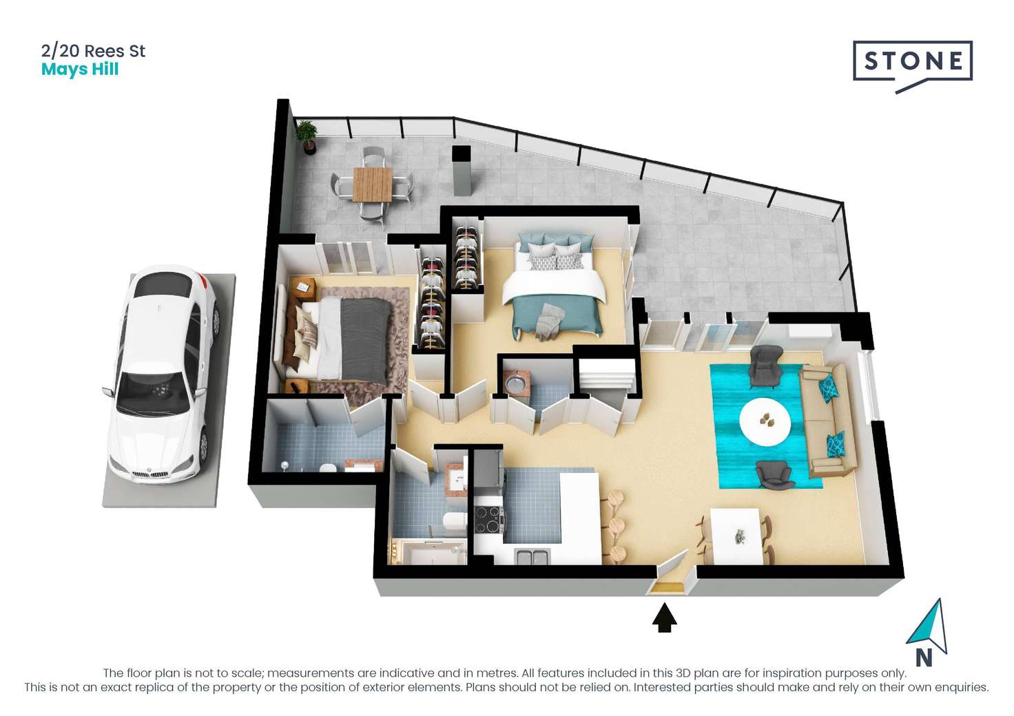 Floorplan of Homely unit listing, 2/20 Rees Street, Mays Hill NSW 2145