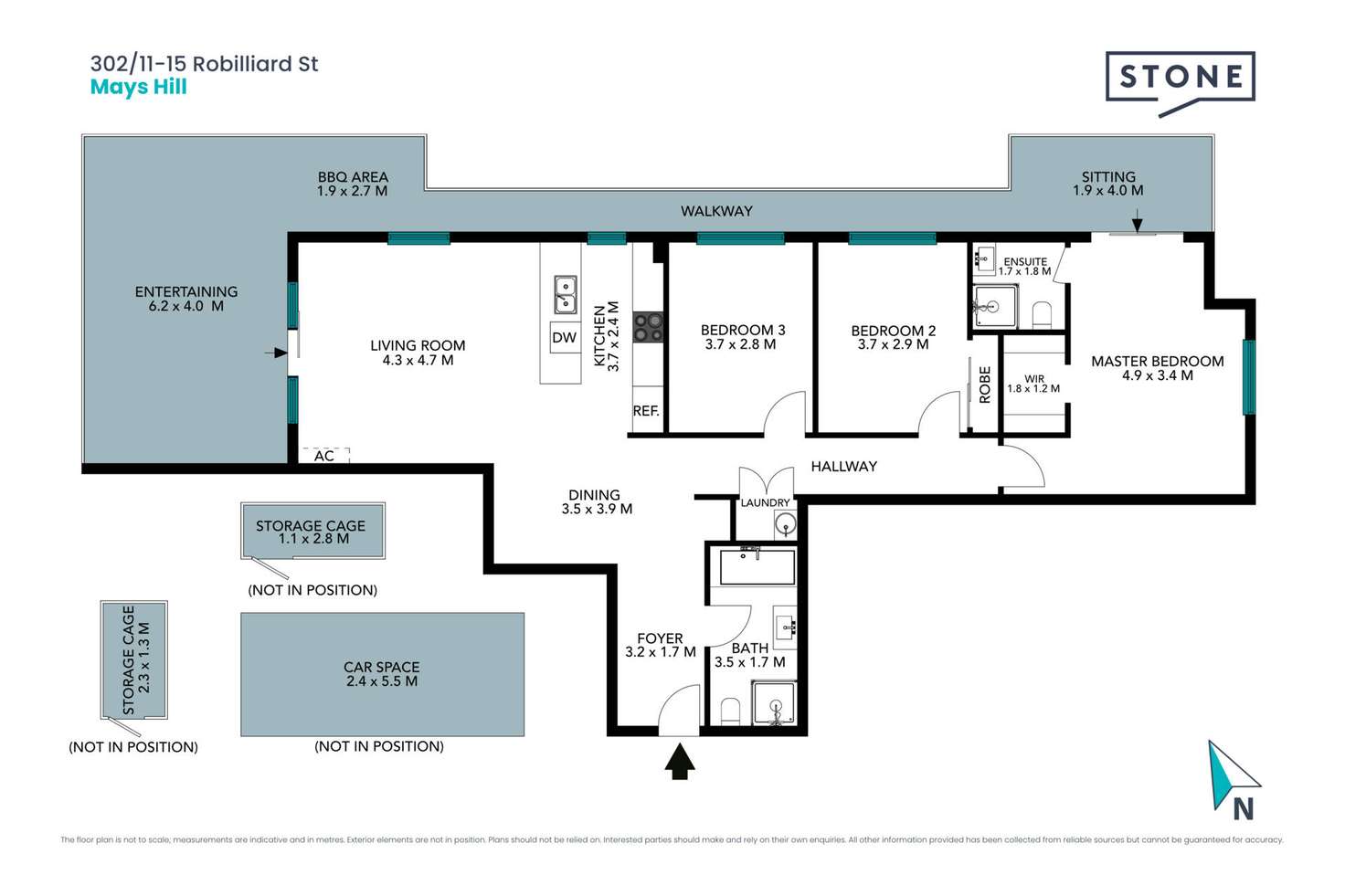 Floorplan of Homely apartment listing, 302/11-15 Robilliard Street, Mays Hill NSW 2145