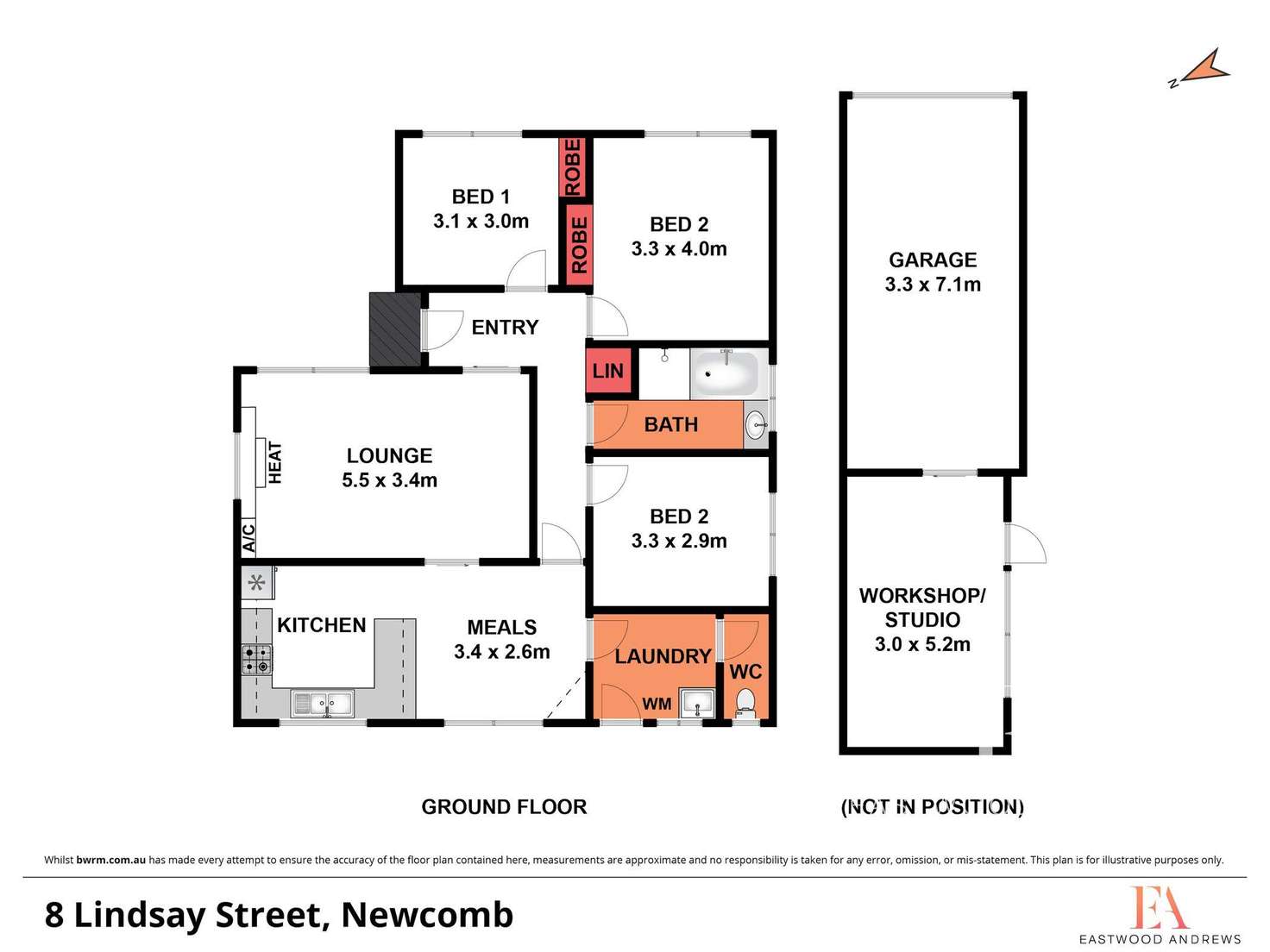 Floorplan of Homely house listing, 8 Lindsay Street, Newcomb VIC 3219