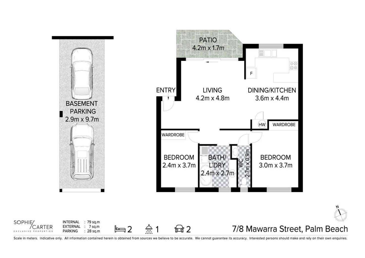 Floorplan of Homely unit listing, 7/8 Mawarra Street, Palm Beach QLD 4221