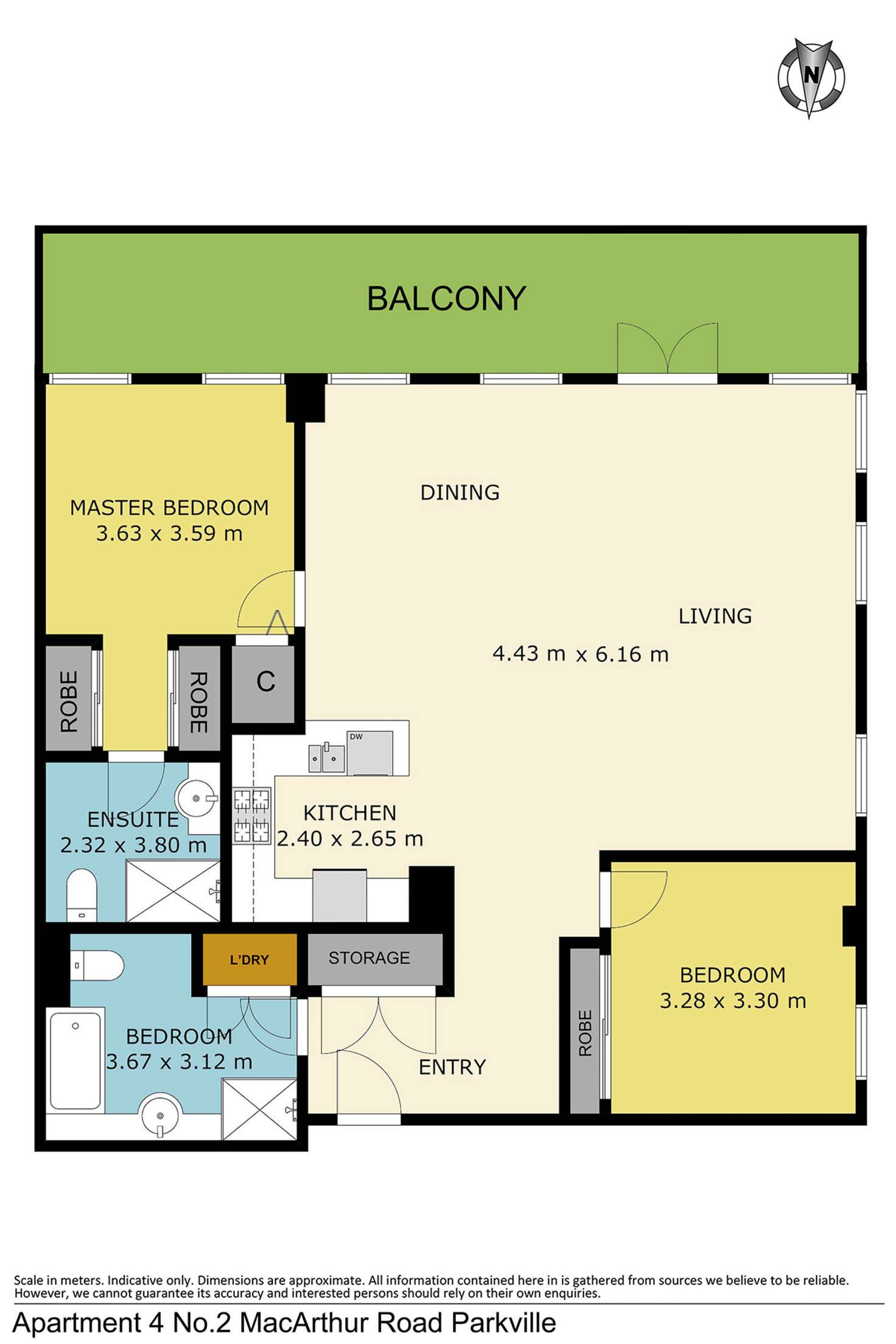 Floorplan of Homely apartment listing, 4/2 MacArthur Road, Parkville VIC 3052
