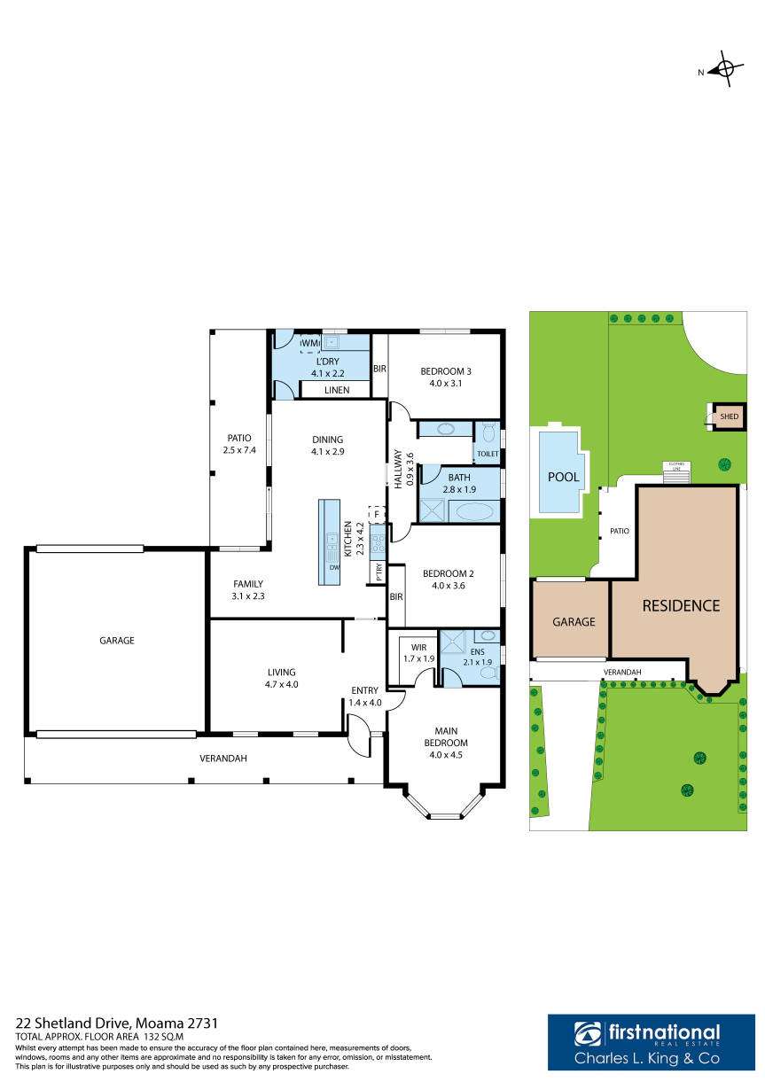 Floorplan of Homely house listing, 22 Shetland Drive, Moama NSW 2731