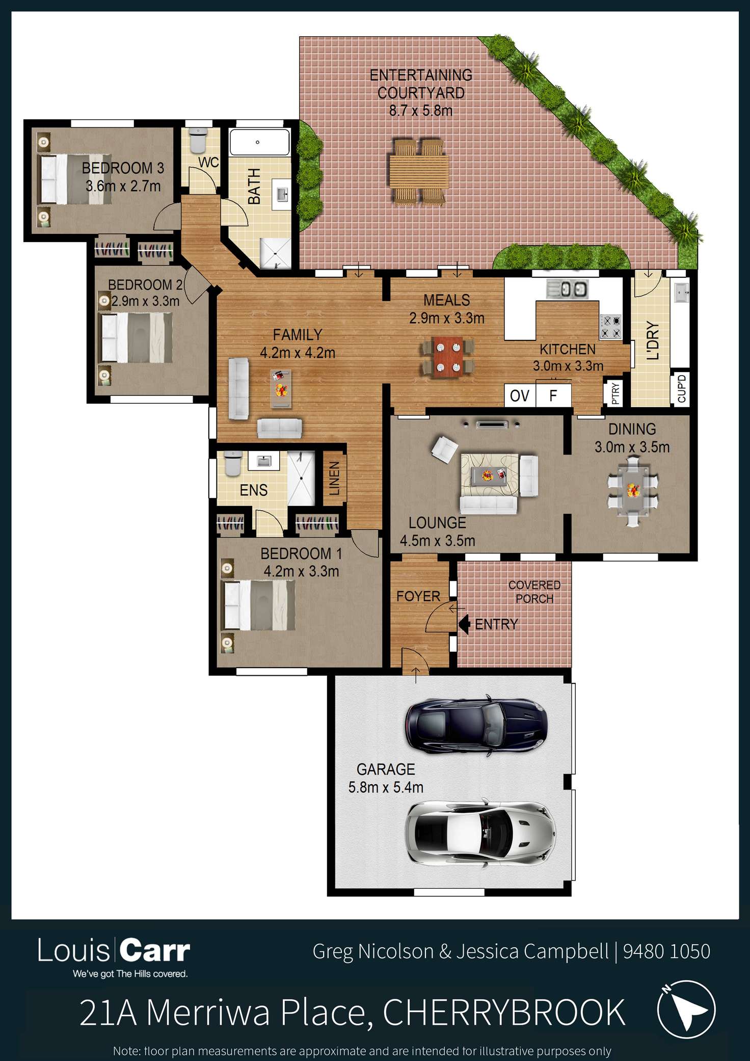 Floorplan of Homely semiDetached listing, 21a Merriwa Place, Cherrybrook NSW 2126