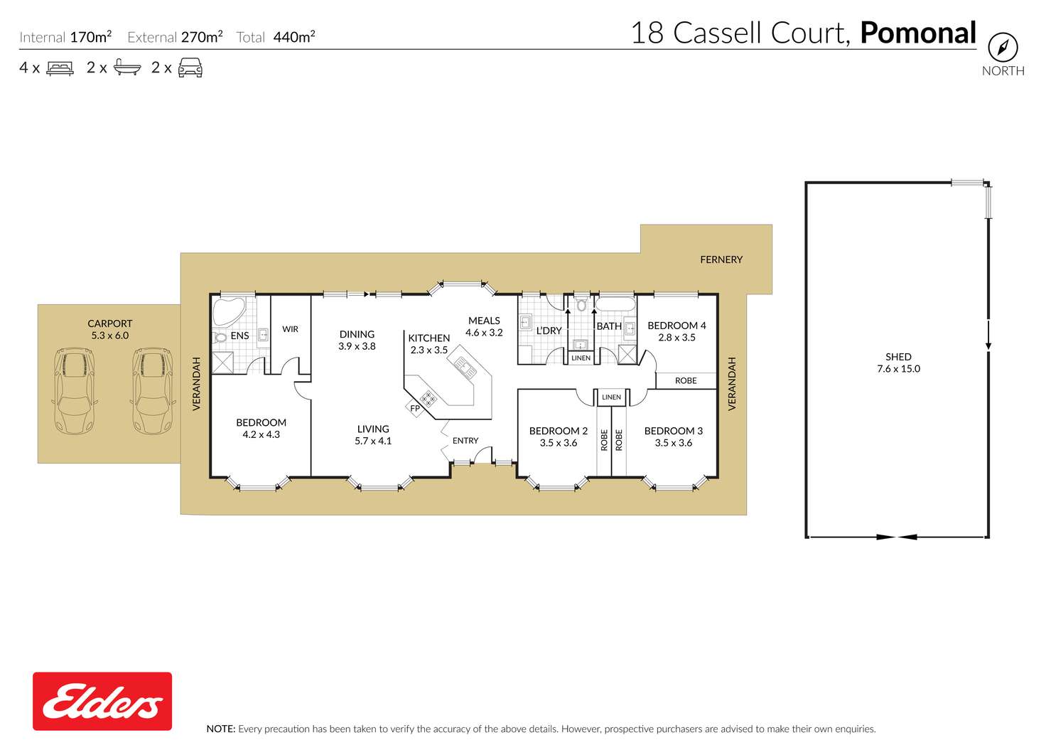 Floorplan of Homely house listing, 18 Cassell Court, Pomonal VIC 3381