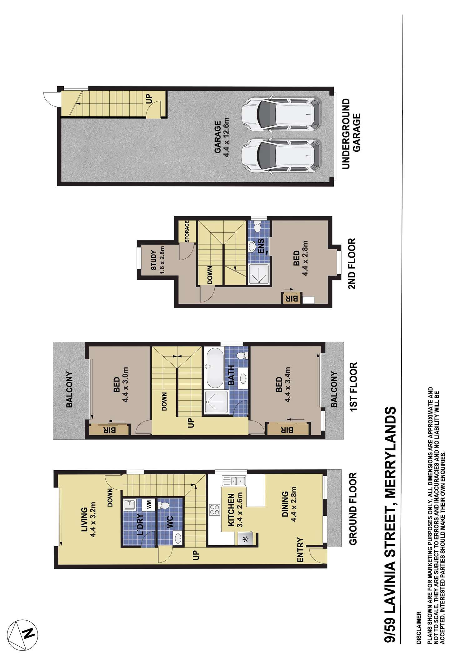 Floorplan of Homely townhouse listing, 9/59-61 Lavinia Street, Merrylands NSW 2160