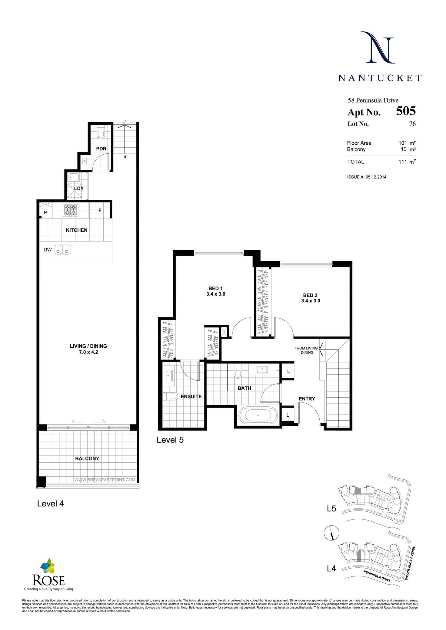 Floorplan of Homely apartment listing, 505/58 Peninsula Drive, Breakfast Point NSW 2137