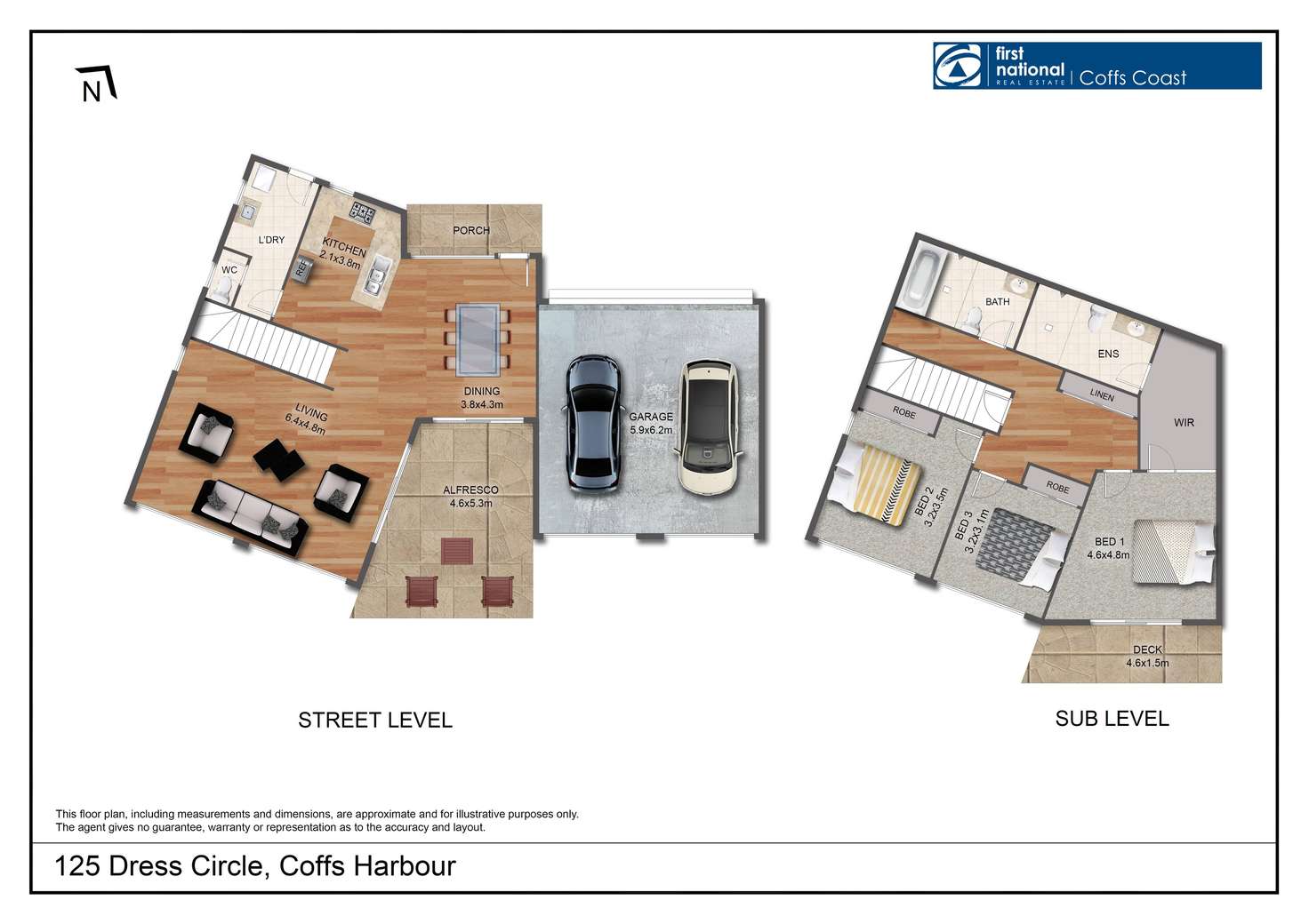 Floorplan of Homely townhouse listing, 125 Dress Circle, Coffs Harbour NSW 2450