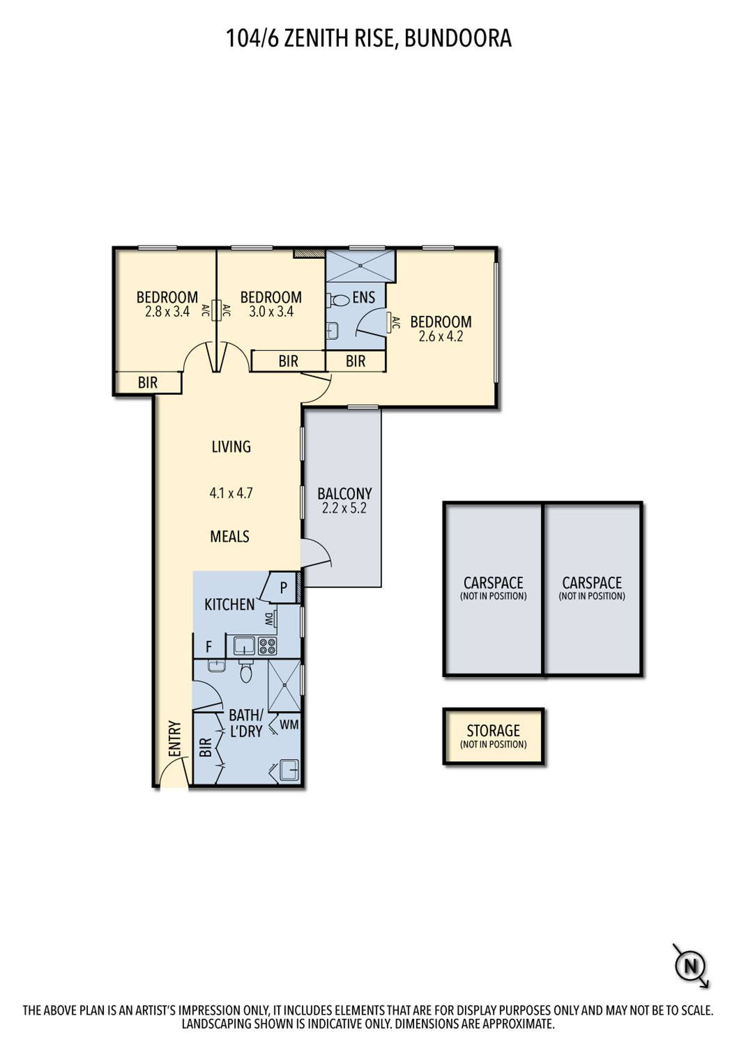 Floorplan of Homely apartment listing, 104/6 Zenith Rise, Bundoora VIC 3083