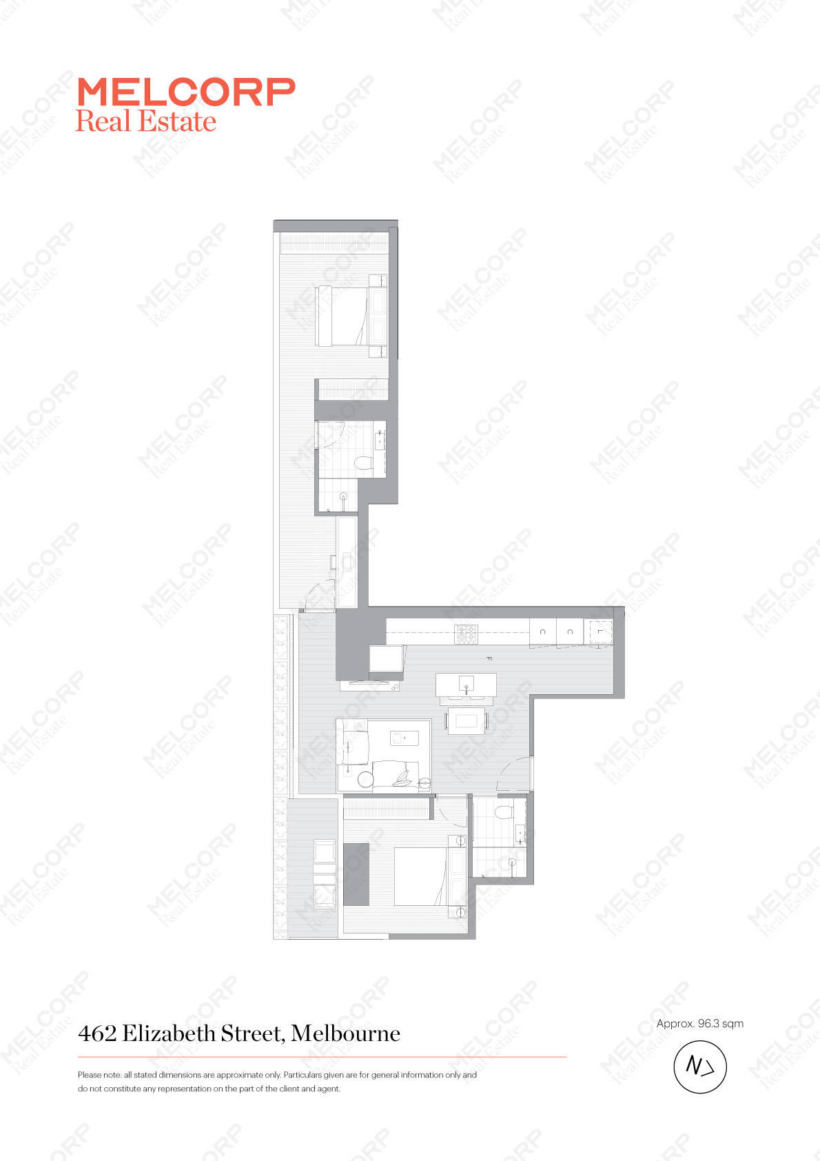 Floorplan of Homely unit listing, 804/462 Elizabeth Street, Melbourne VIC 3000
