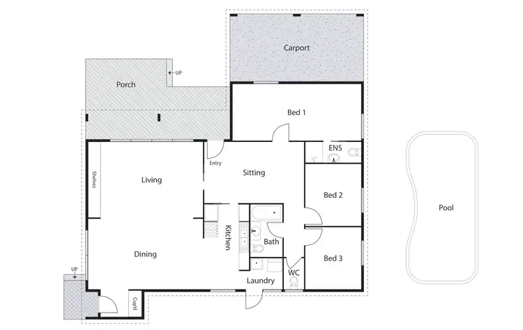 Floorplan of Homely house listing, 13 Nelson Place, Curtin ACT 2605