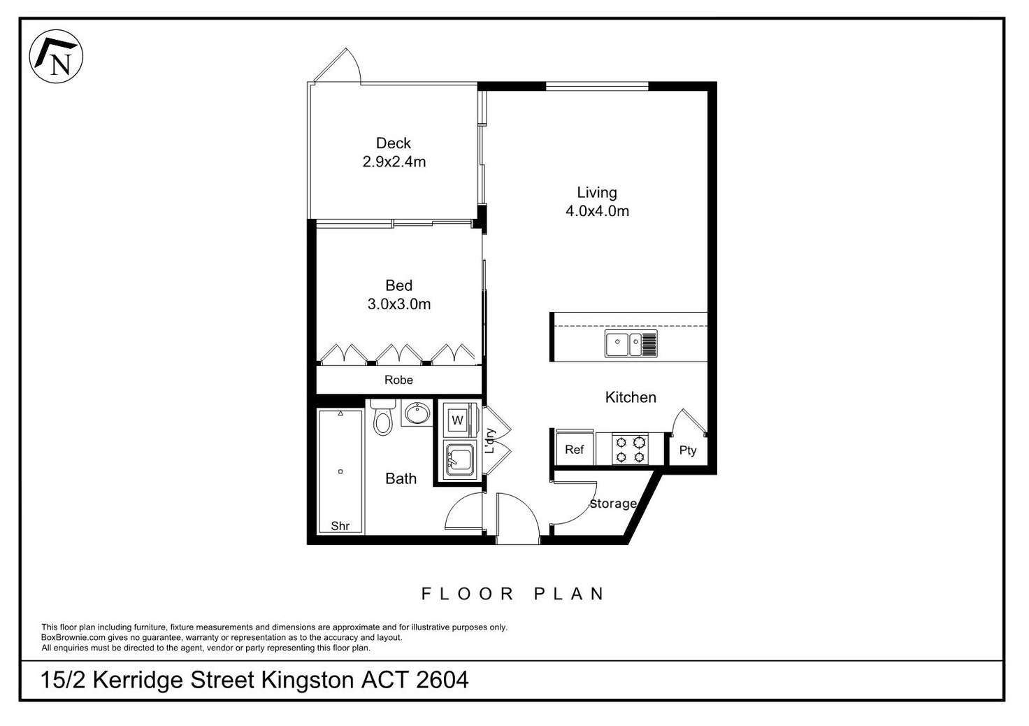 Floorplan of Homely apartment listing, 15/2 Kerridge Street, Kingston ACT 2604