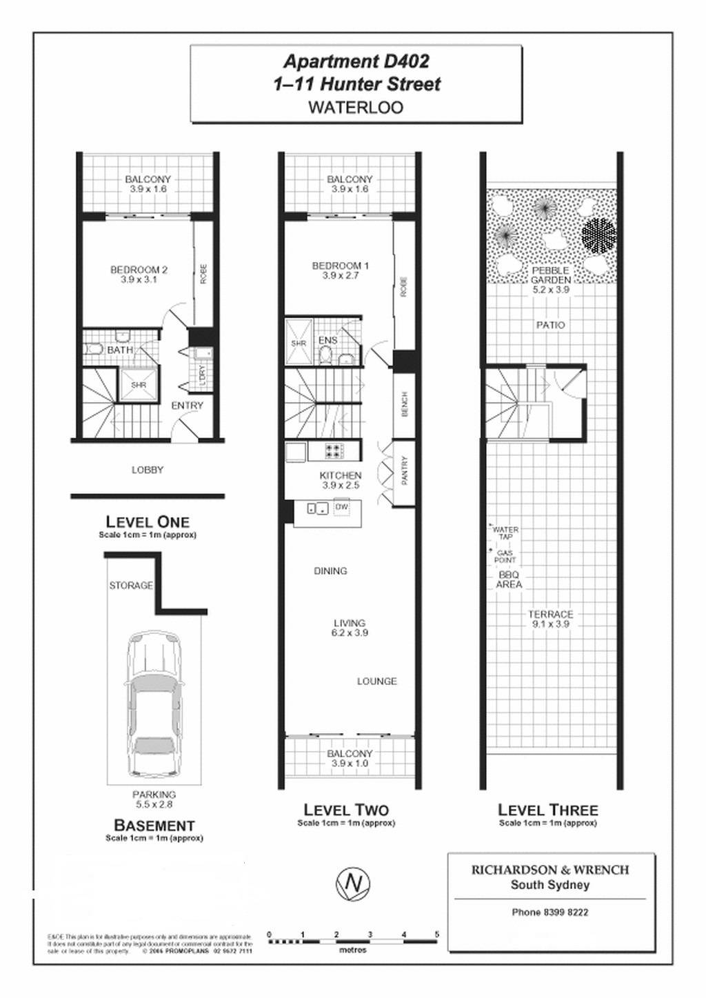 Floorplan of Homely apartment listing, D402/1 Hunter Street, Waterloo NSW 2017