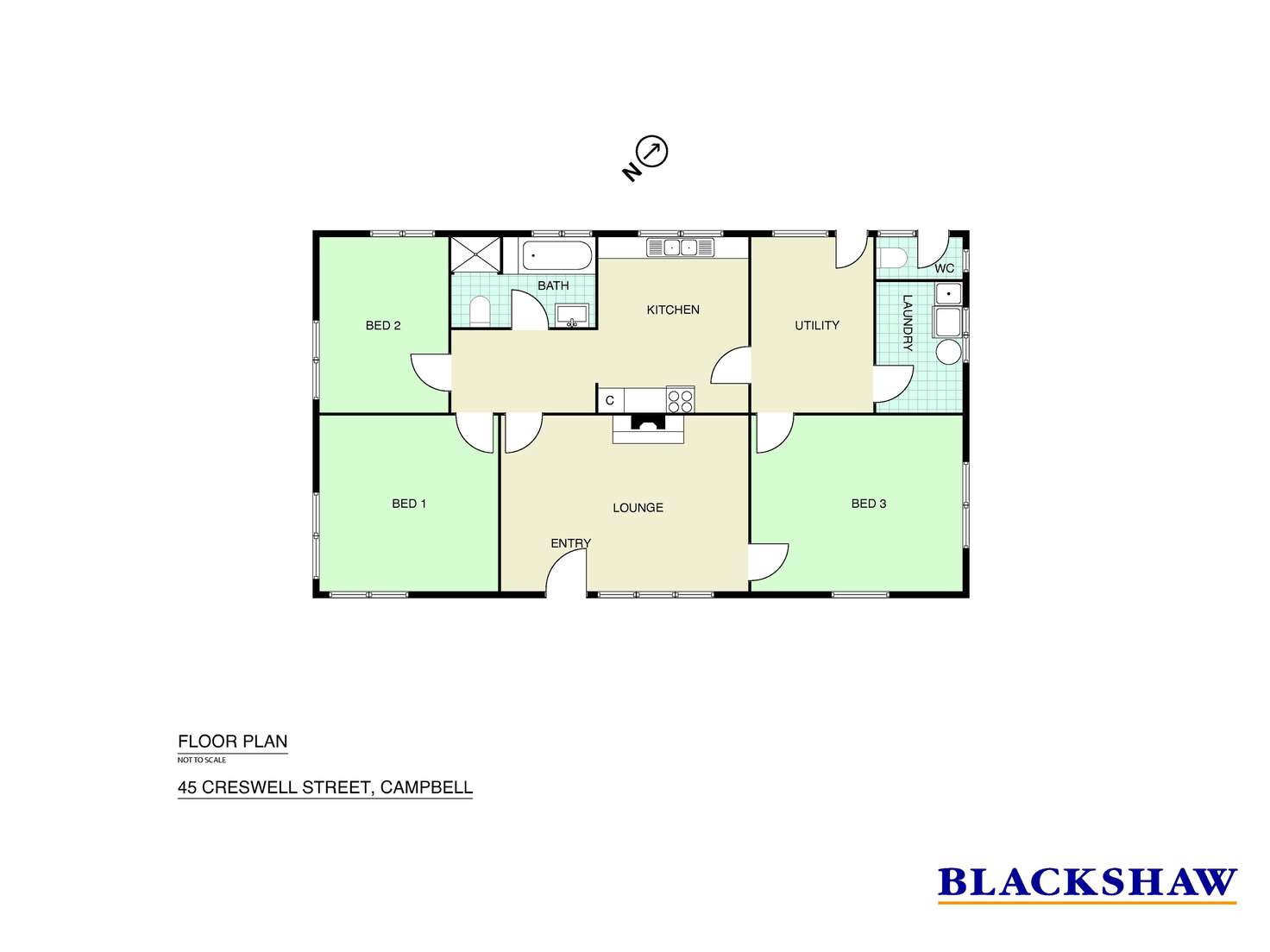 Floorplan of Homely house listing, 45 Creswell Street, Campbell ACT 2612