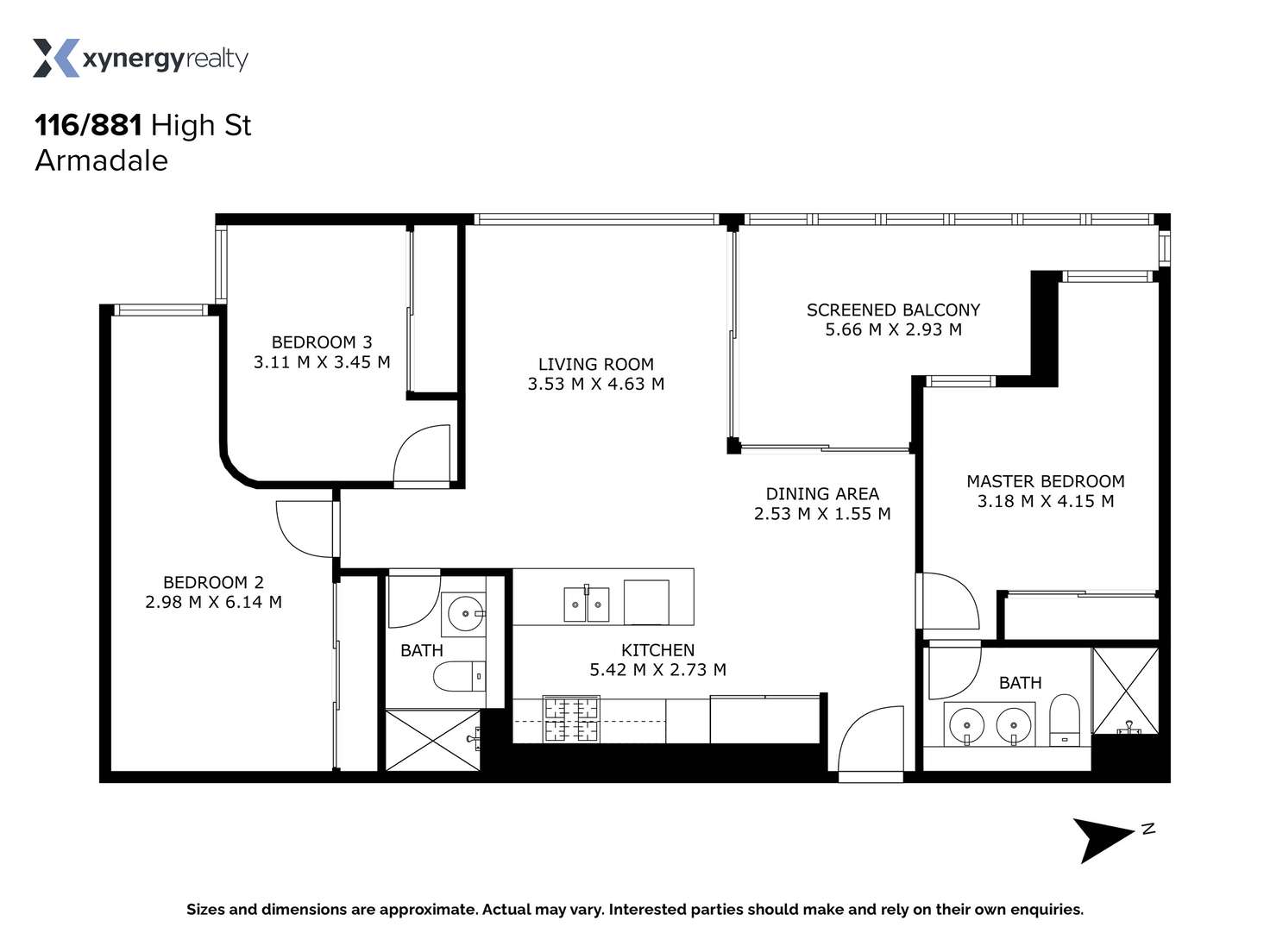 Floorplan of Homely apartment listing, 116/881 High Street, Armadale VIC 3143
