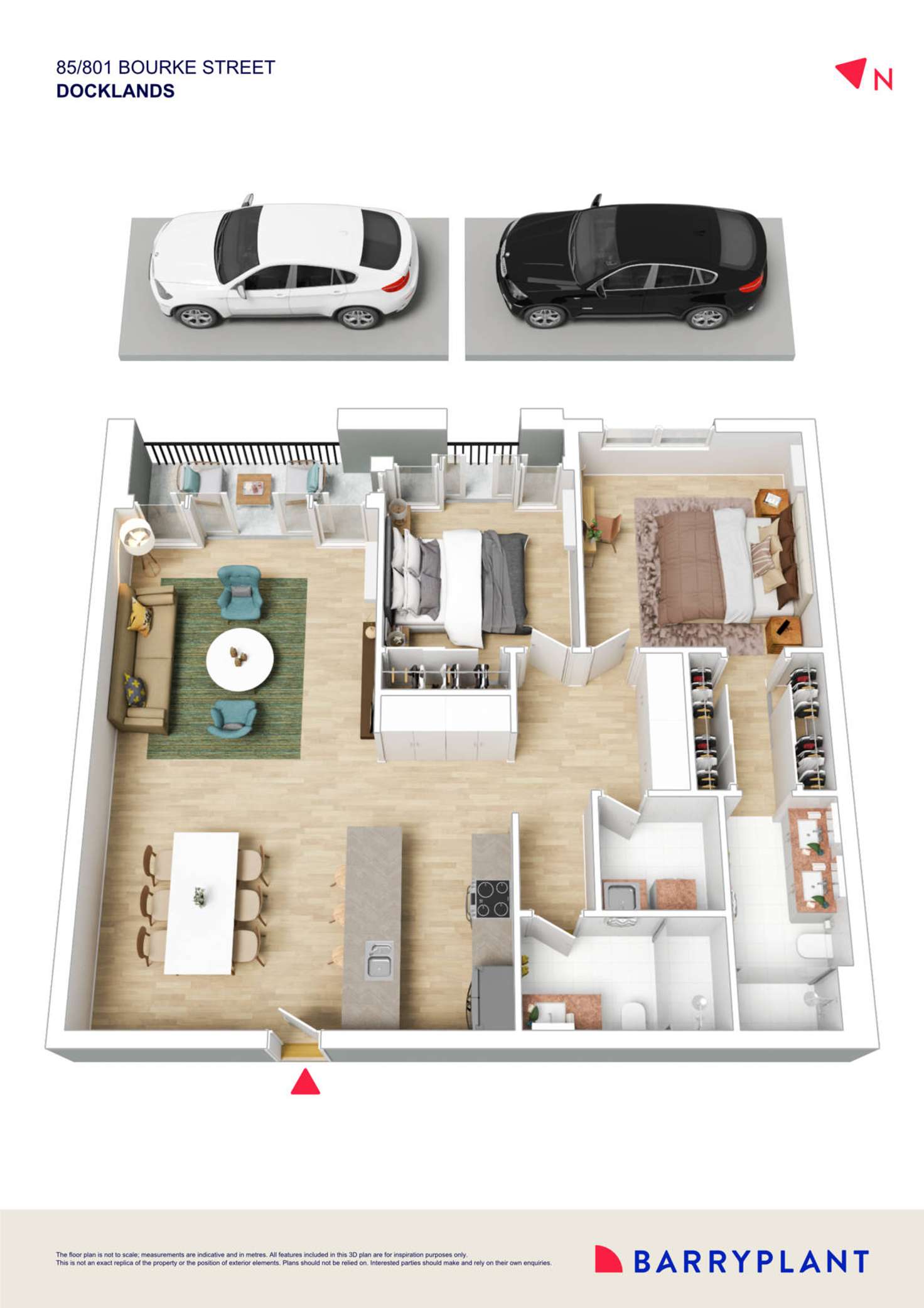 Floorplan of Homely apartment listing, 85/801 Bourke Street, Docklands VIC 3008